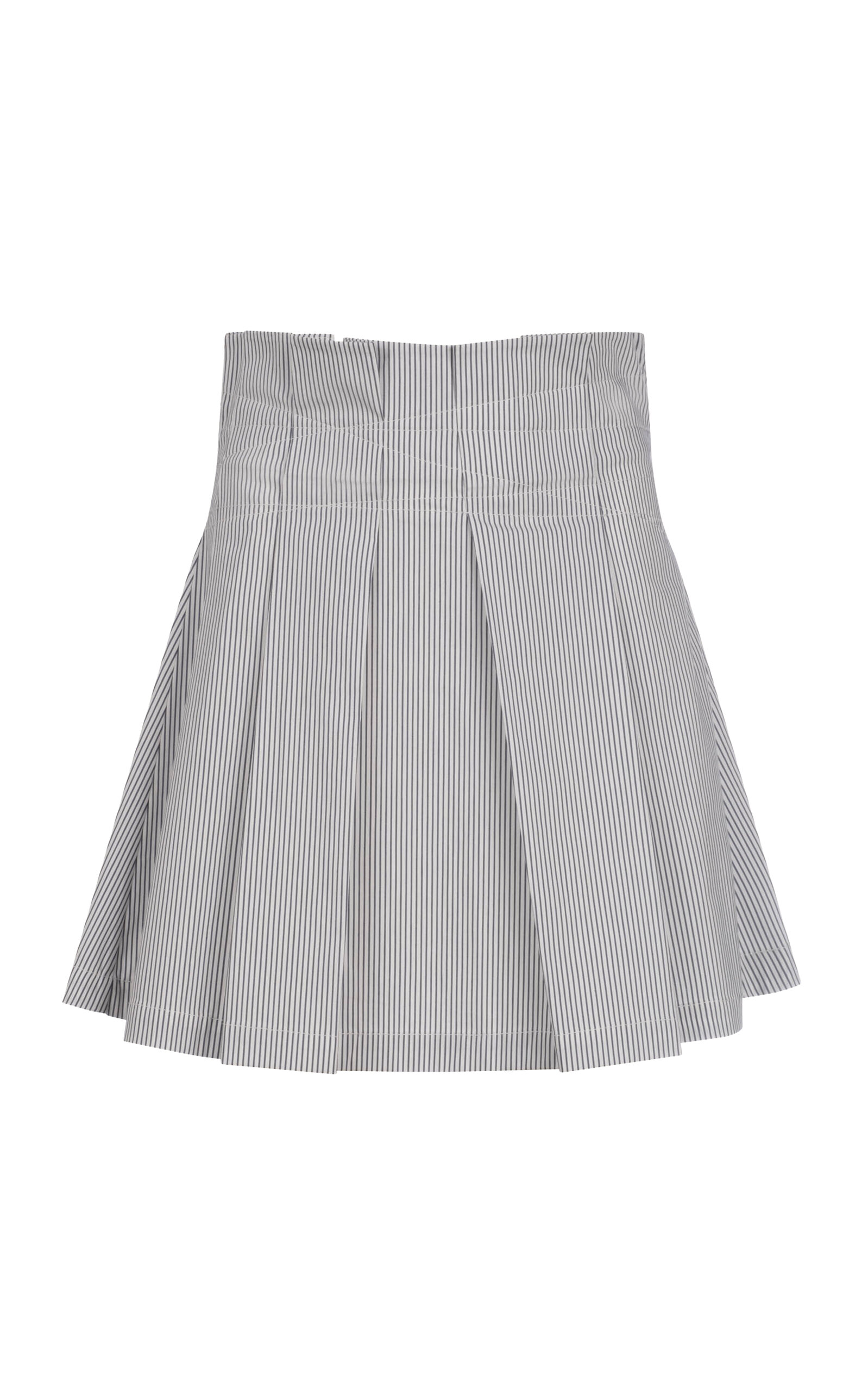 Merlette Kona Striped Cotton-Blend Mini Skirt - Navy