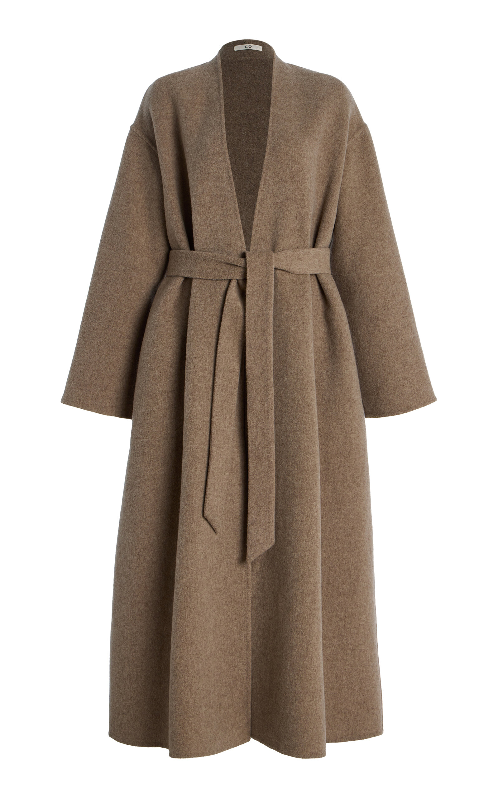 Double Faced Wool-Cashmere Wrap Coat
