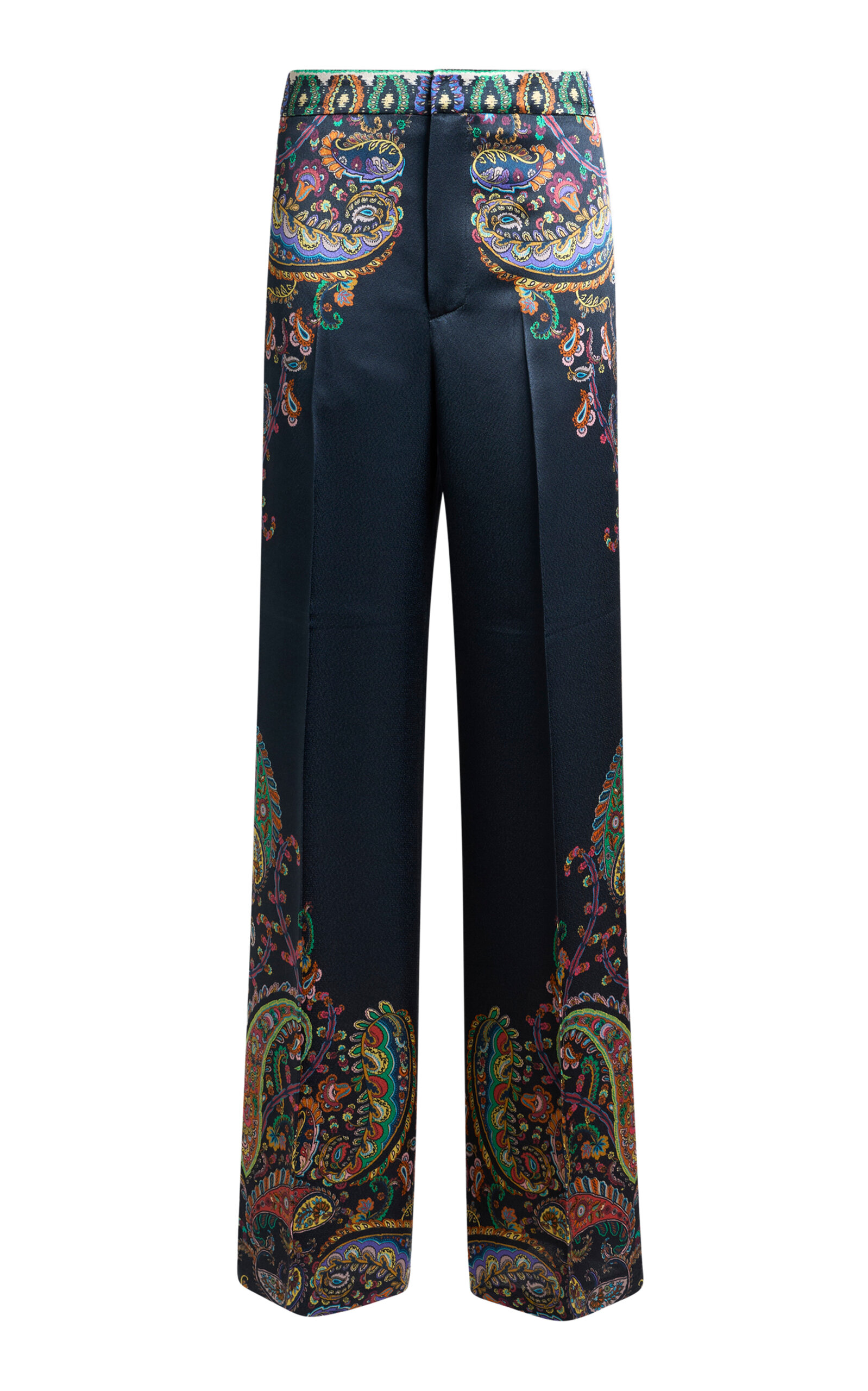Crepe Wide-Leg Pants