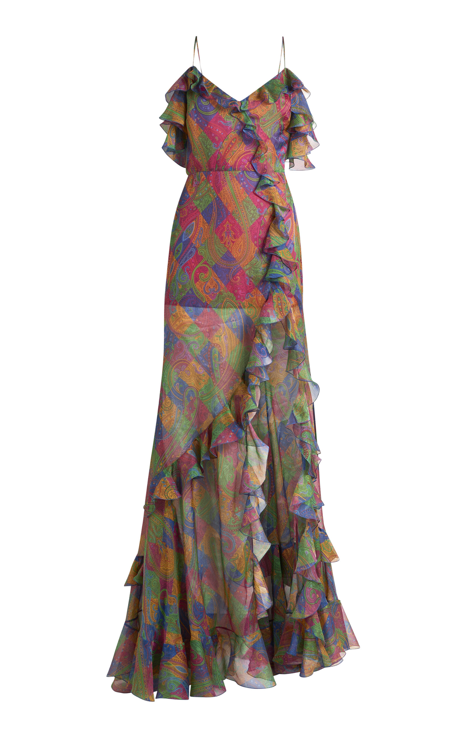 Etro Silk Off-The-Shoulder Maxi Dress