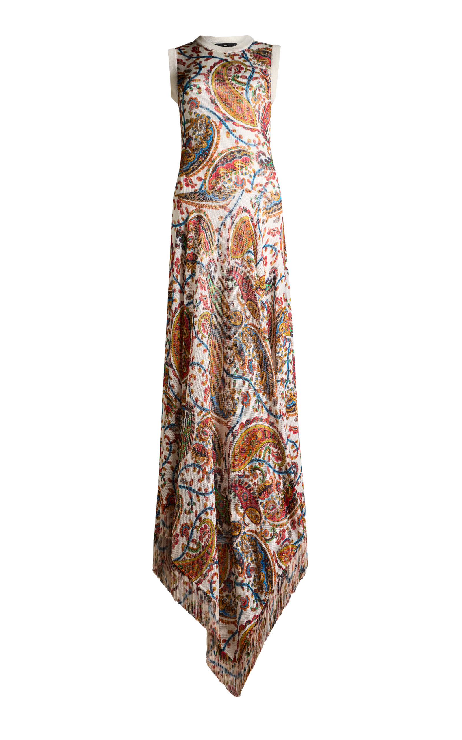 Fringed Knit Maxi Dress