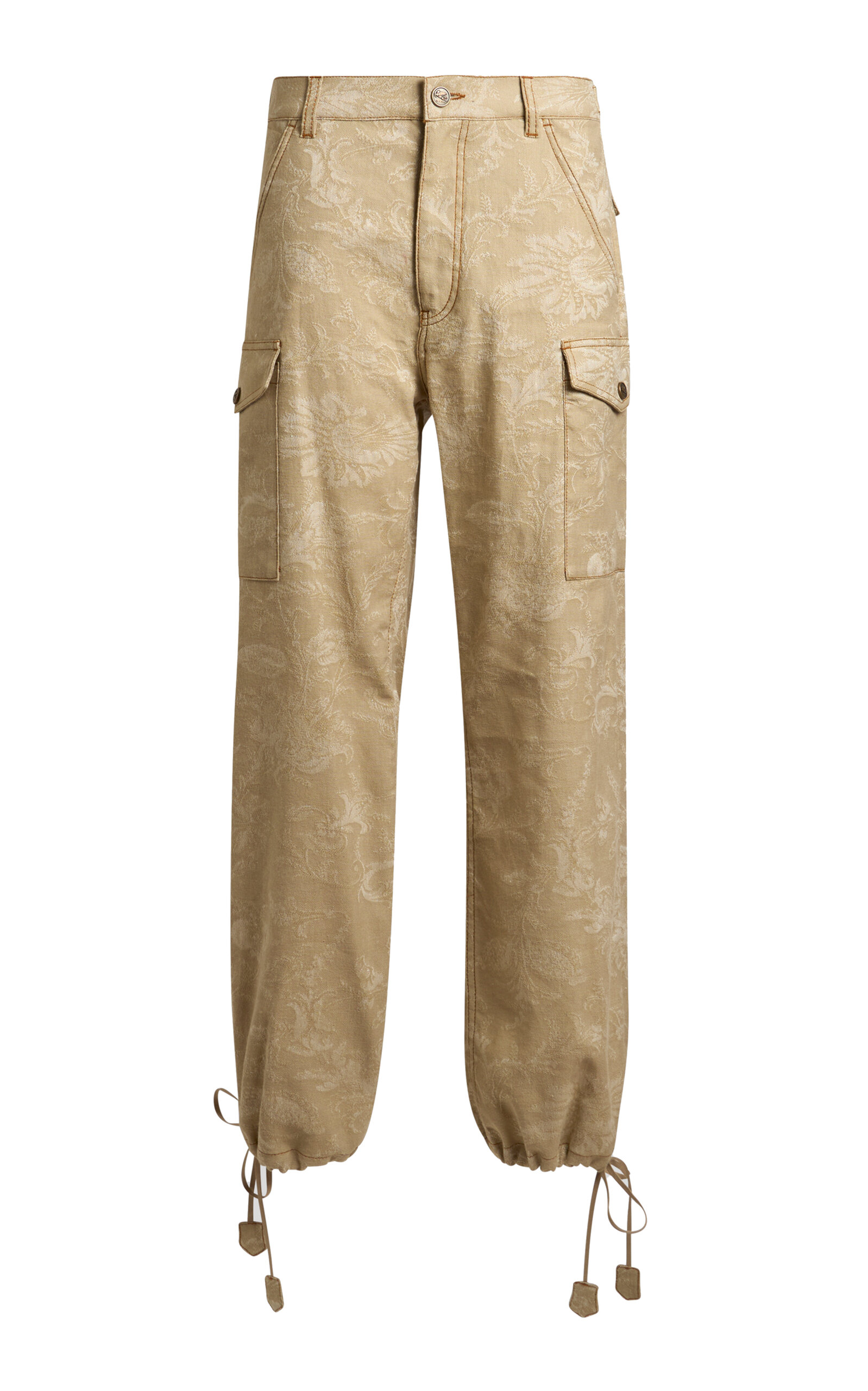 Cotton-Linen Cargo Jeans