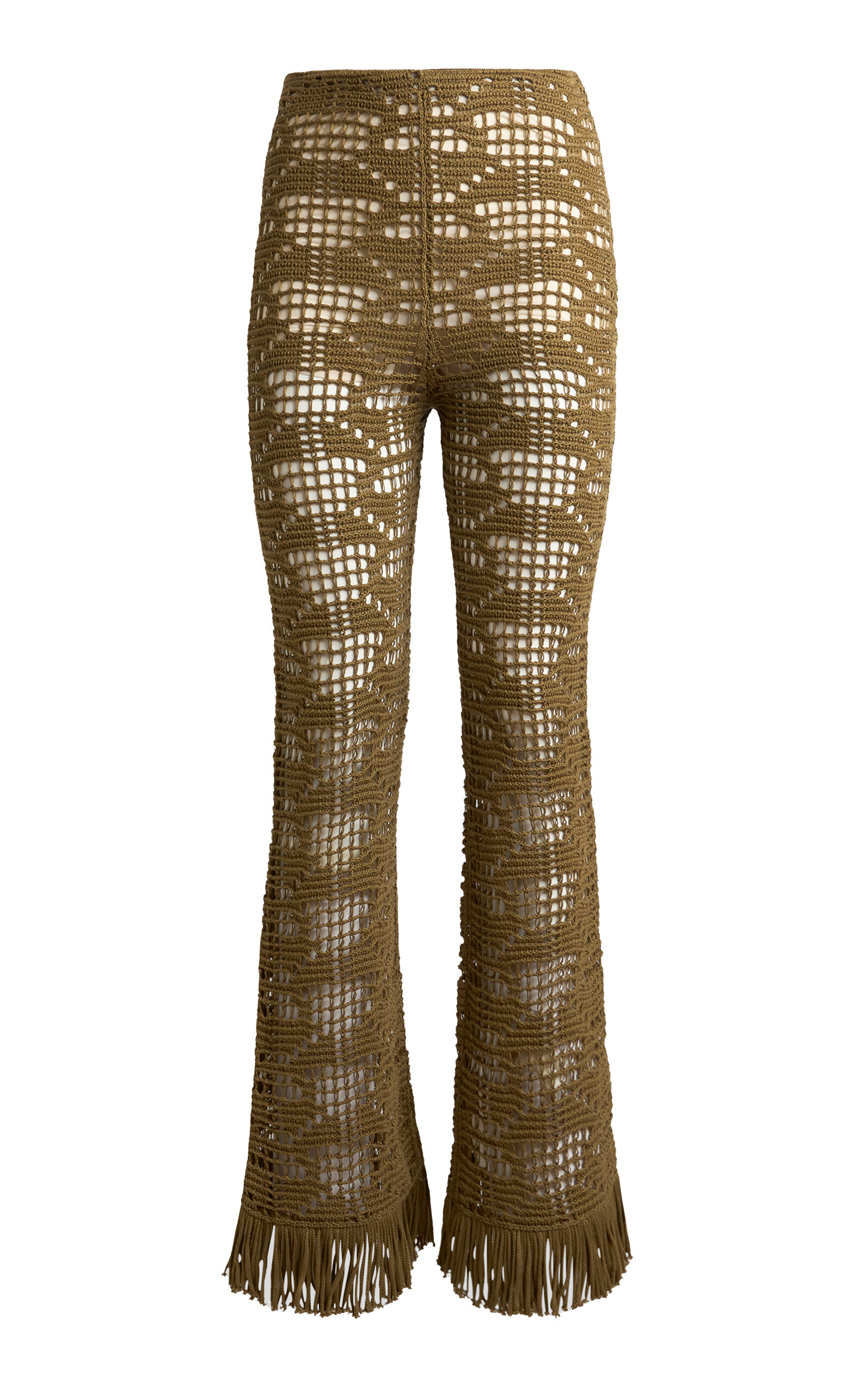 Etro Fringed Knit Flared Pants
