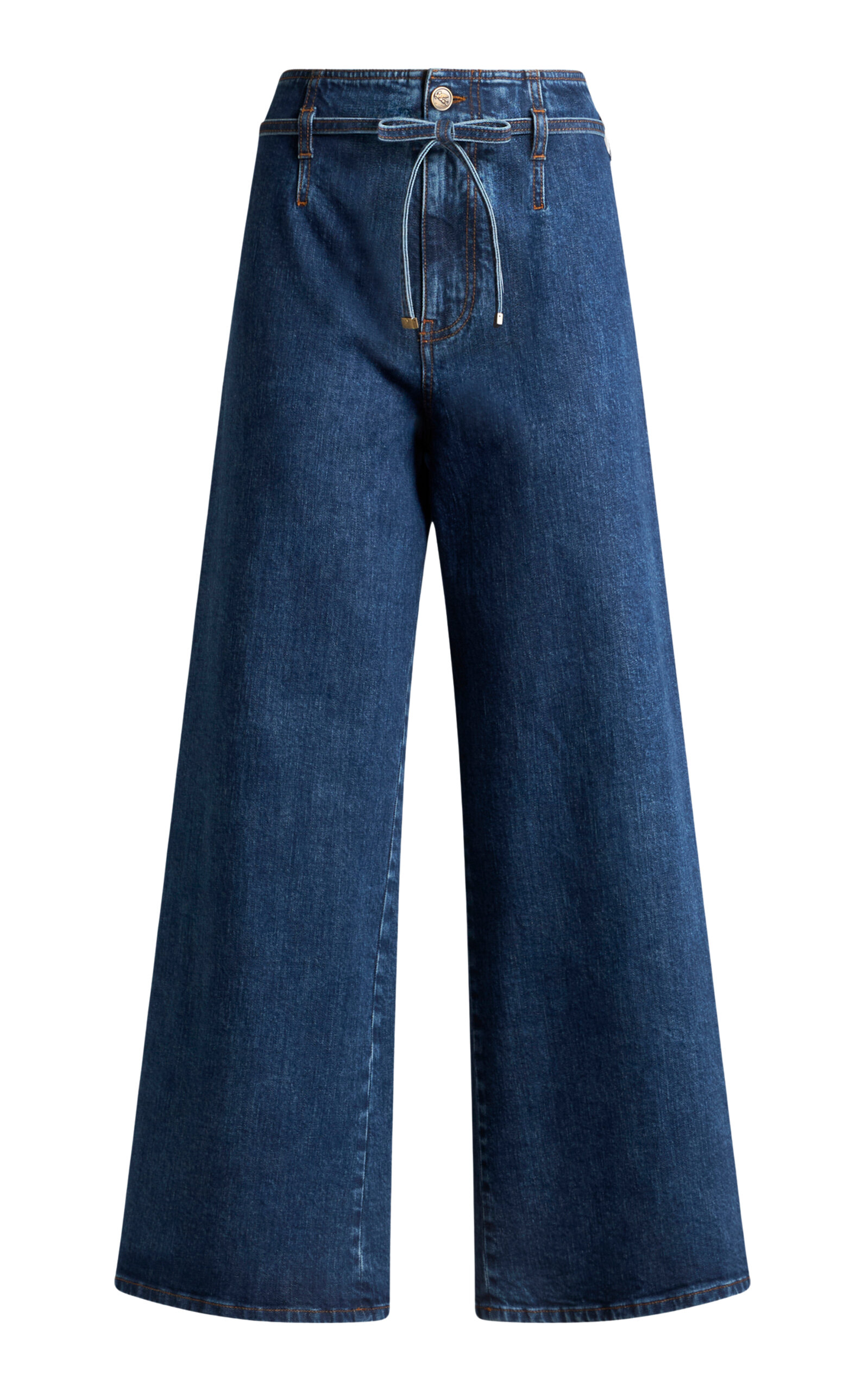Stretch High-Rise Wide-Leg Jeans