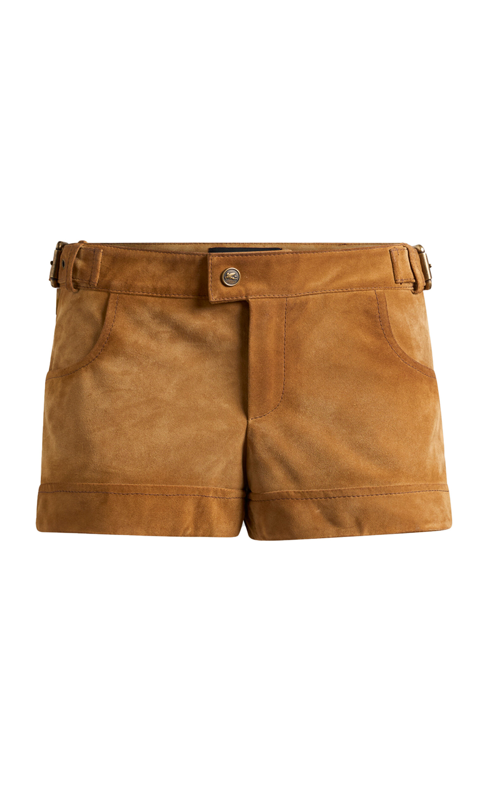 Low-Rise Suede Shorts