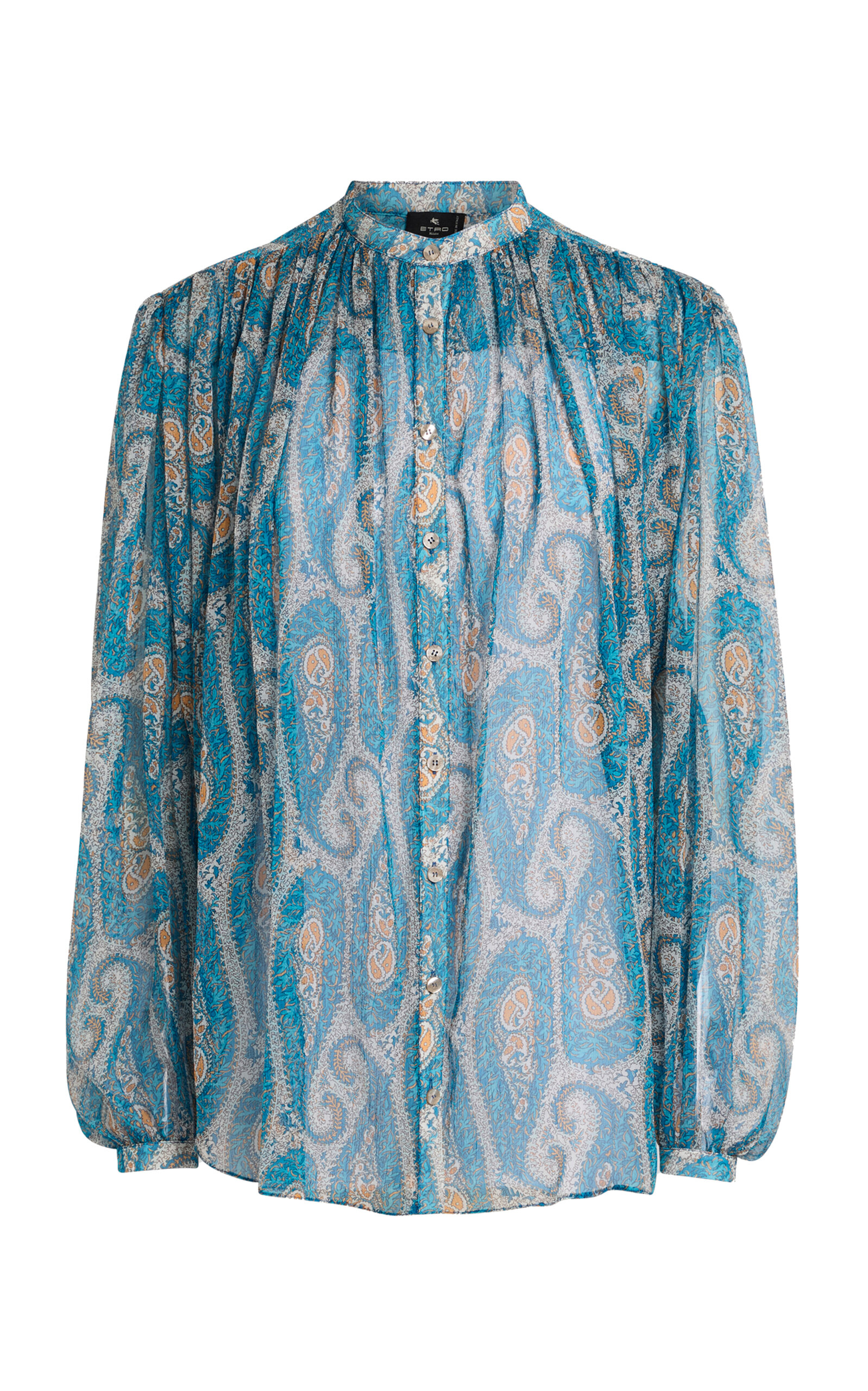 Etro Pleated Silk Shirt - Women's Clothing