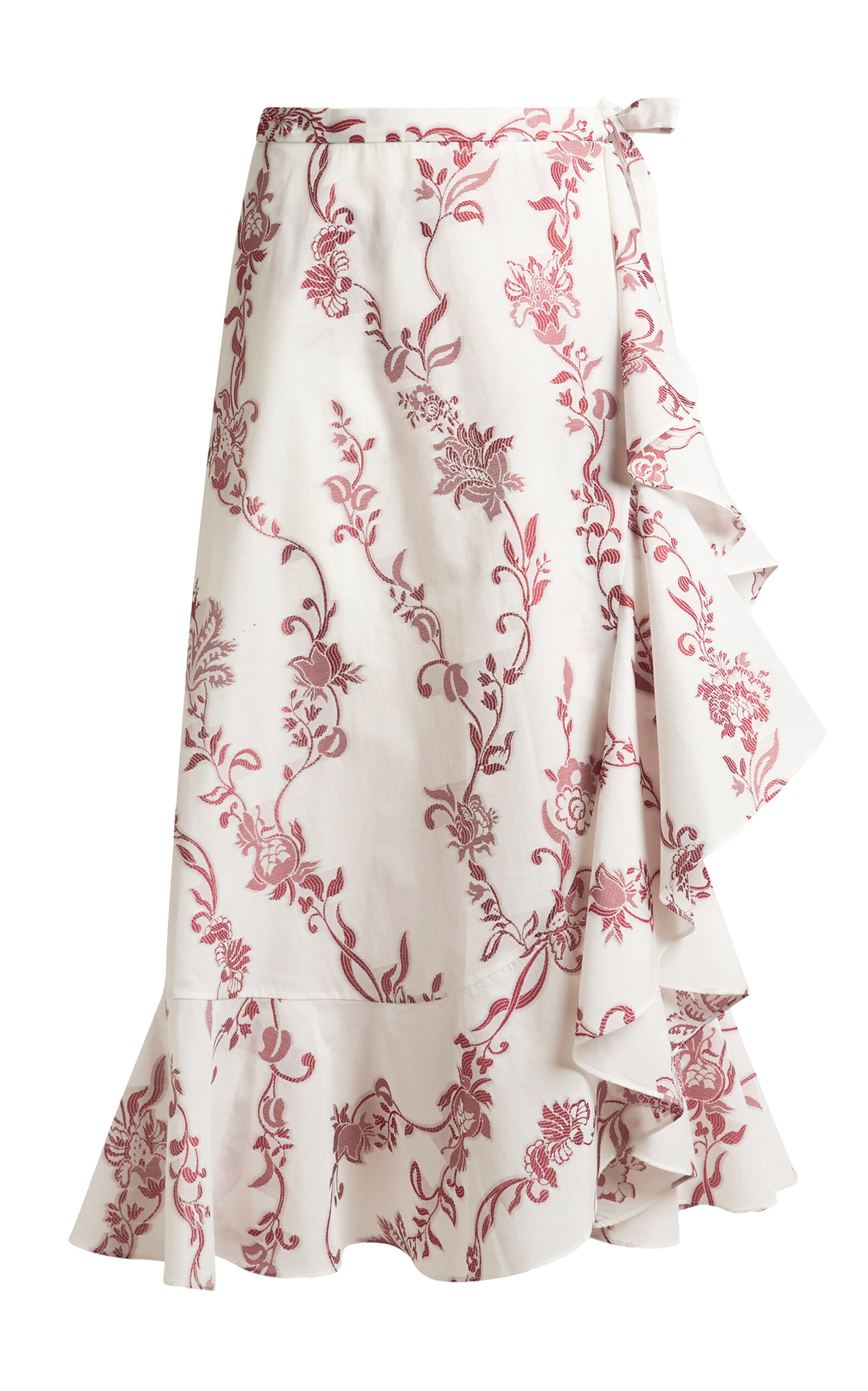 Shop Etro Wrapped Cotton-blend Maxi Skirt