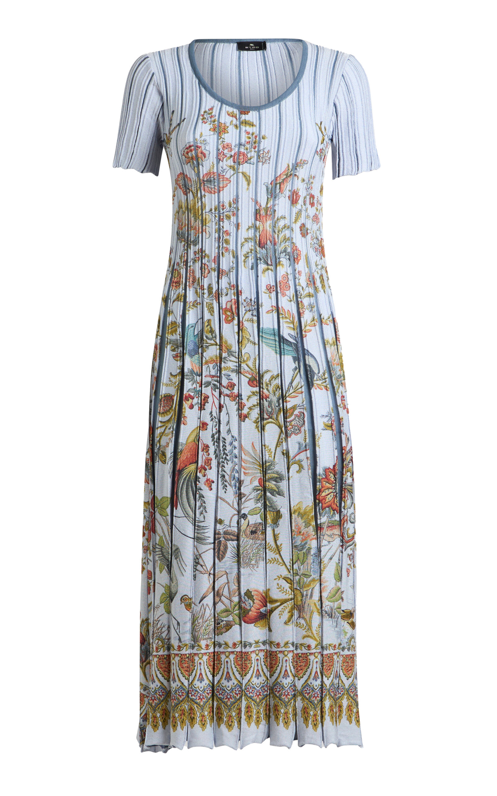 Etro Pleated Knit Maxi Dress