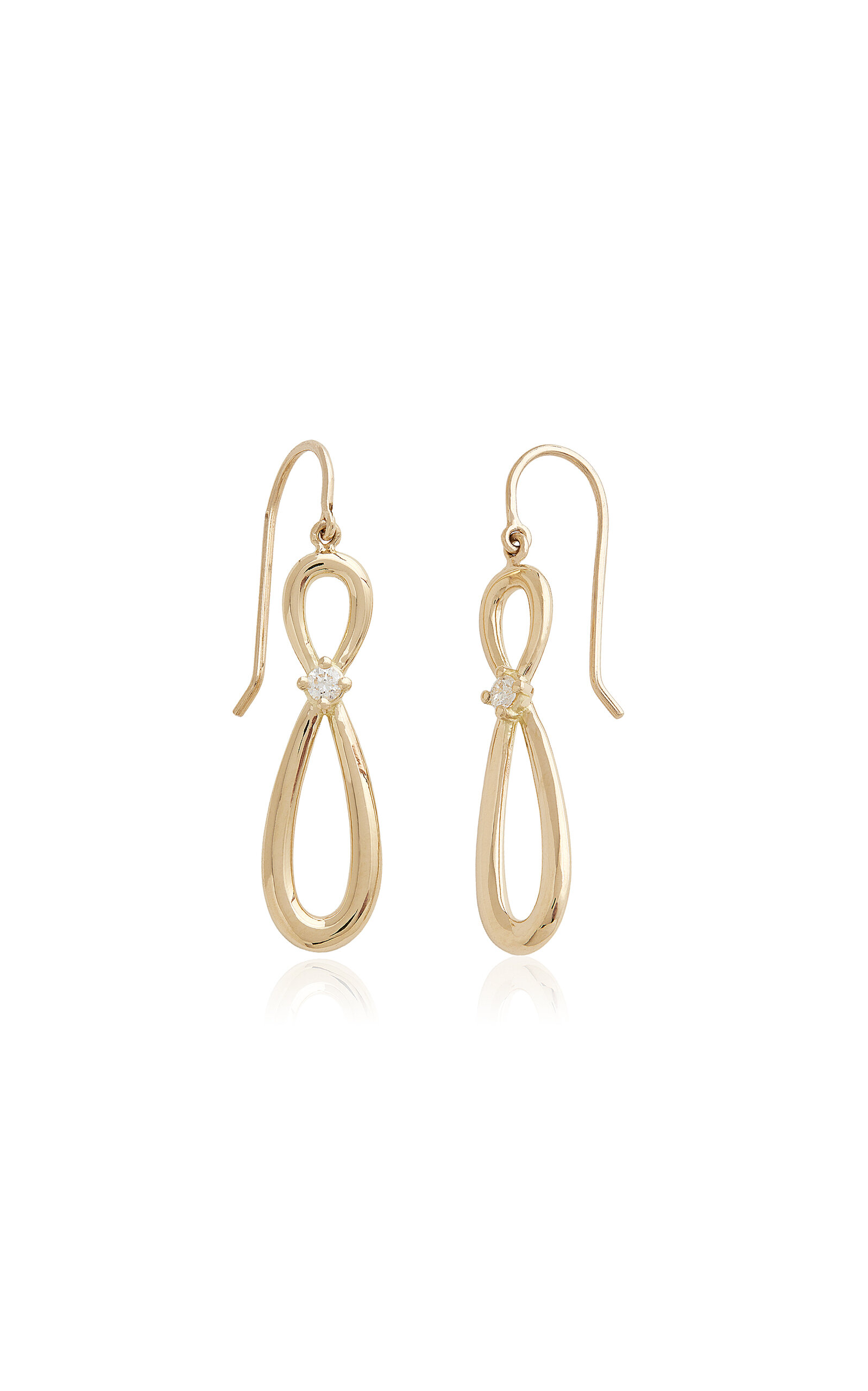 18K Yellow Gold Diamond Earrings