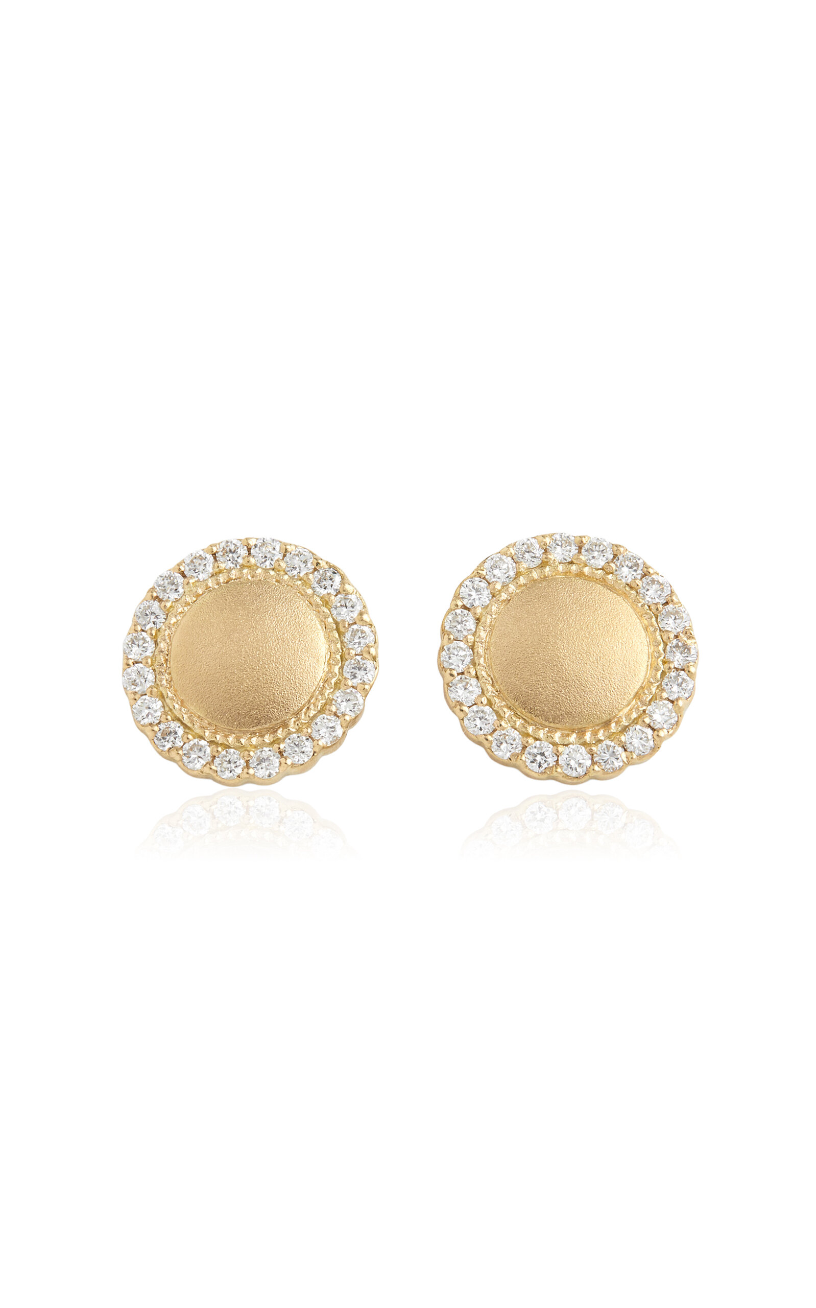 18K Yellow Gold Diamond Earrings
