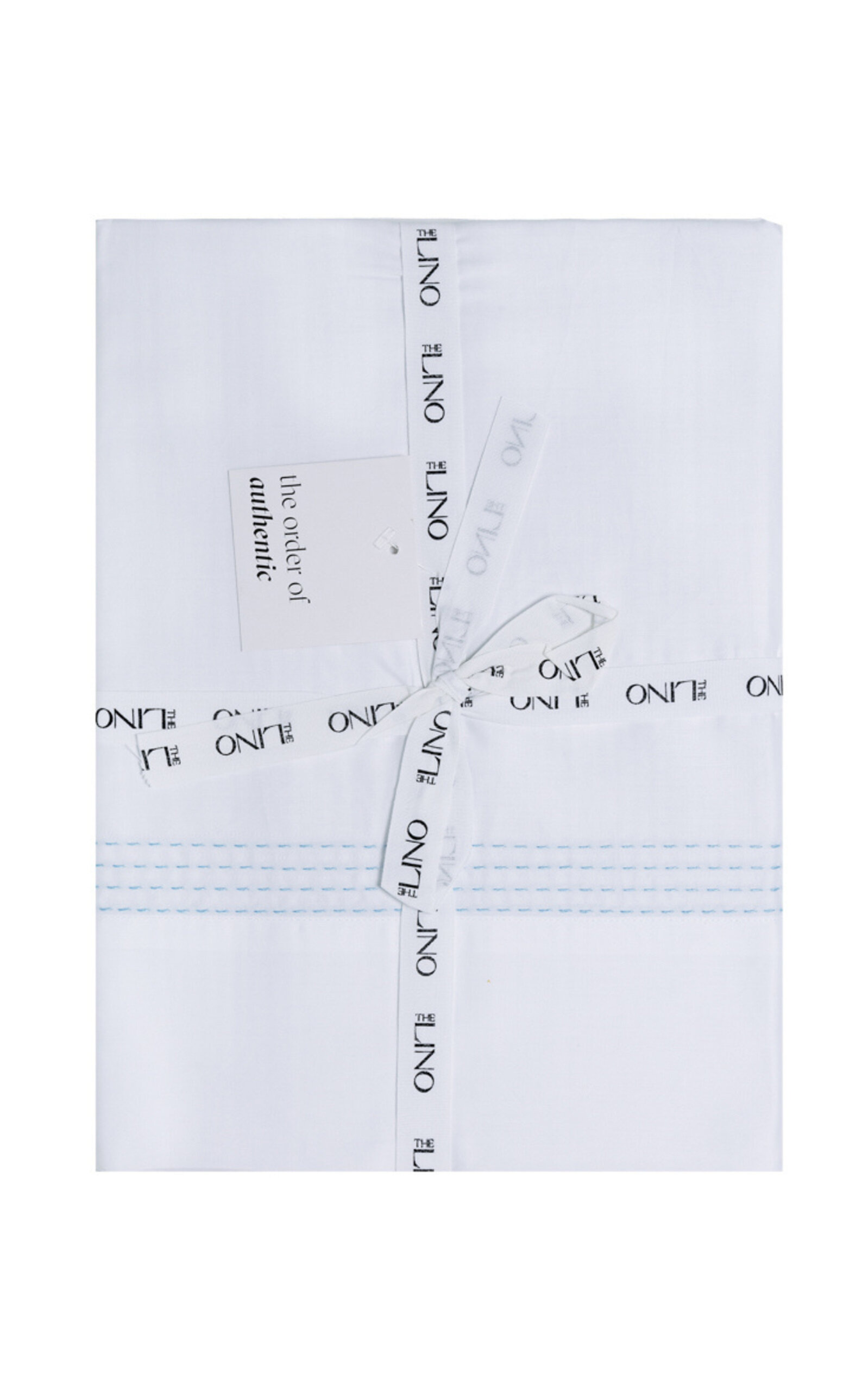 THE LINO Essential Embroidered Cotton Twin Top Sheet - Turquoise