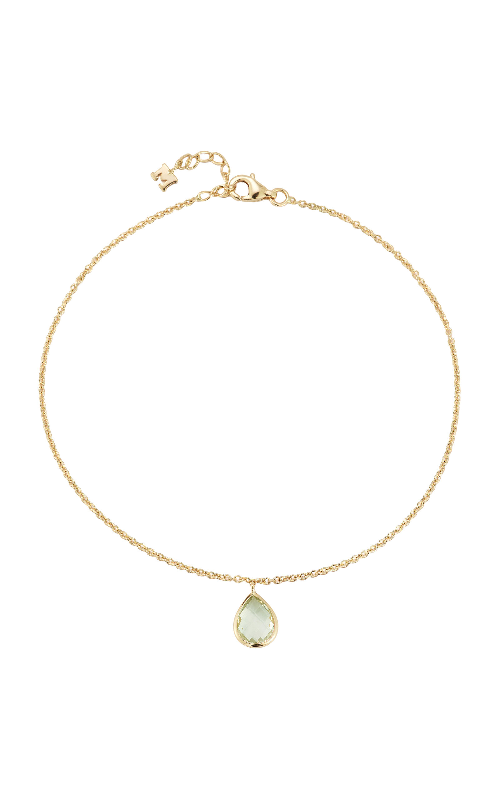 Mateo 14K Yellow Gold Amethyst Anklet