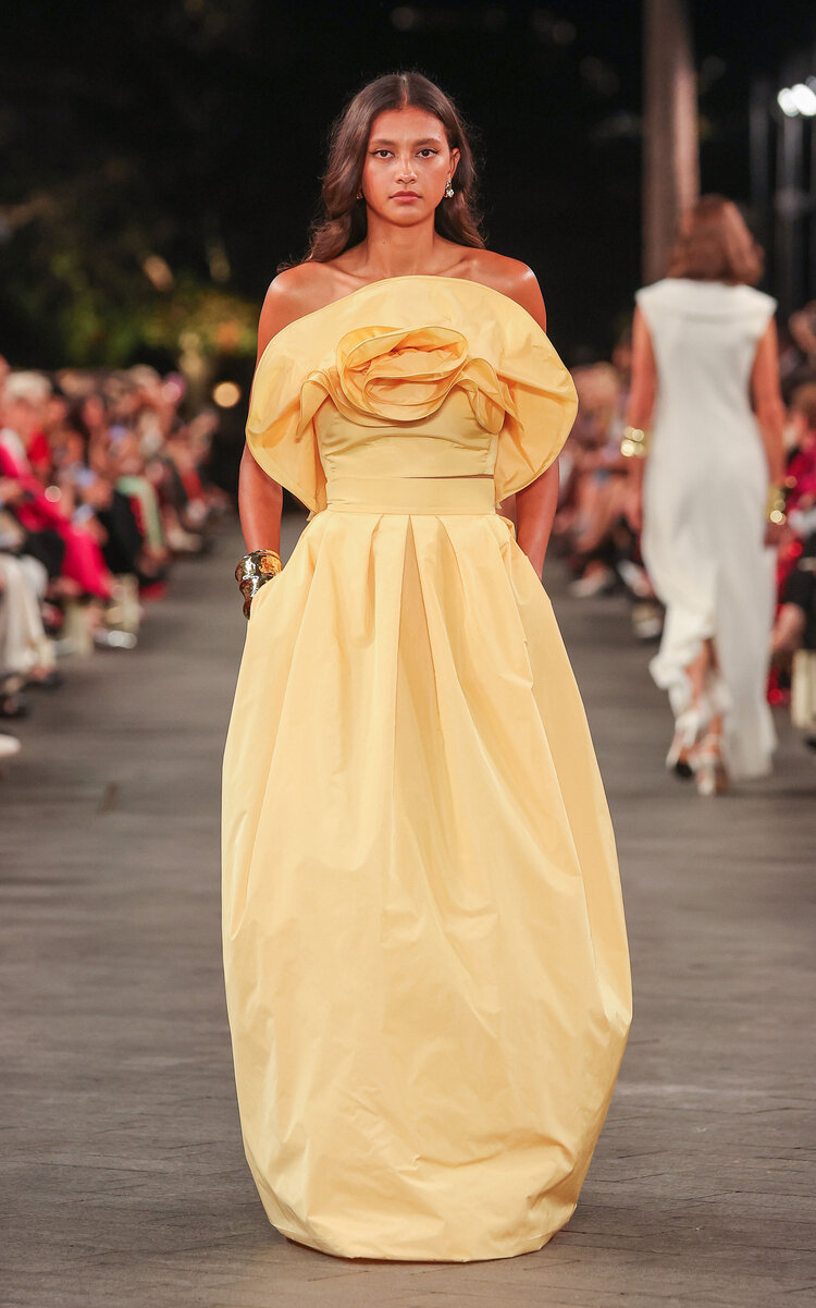 Carla Zampatti Strapless Taffeta Top