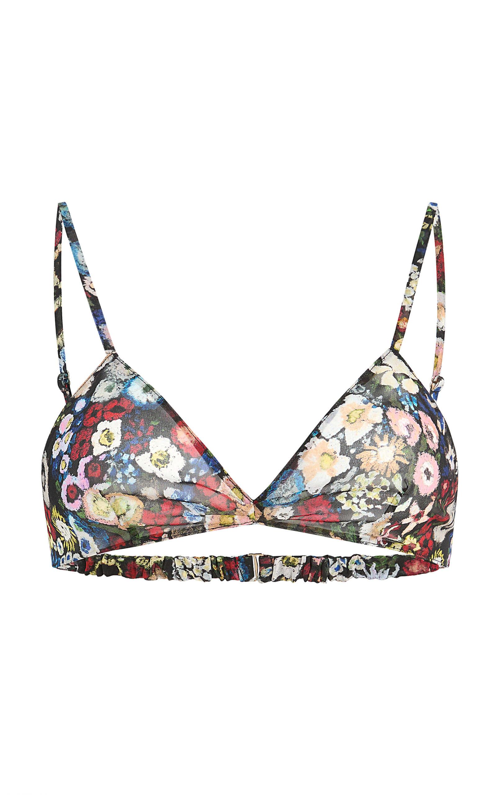 Khaite Talita Printed Silk Bralette