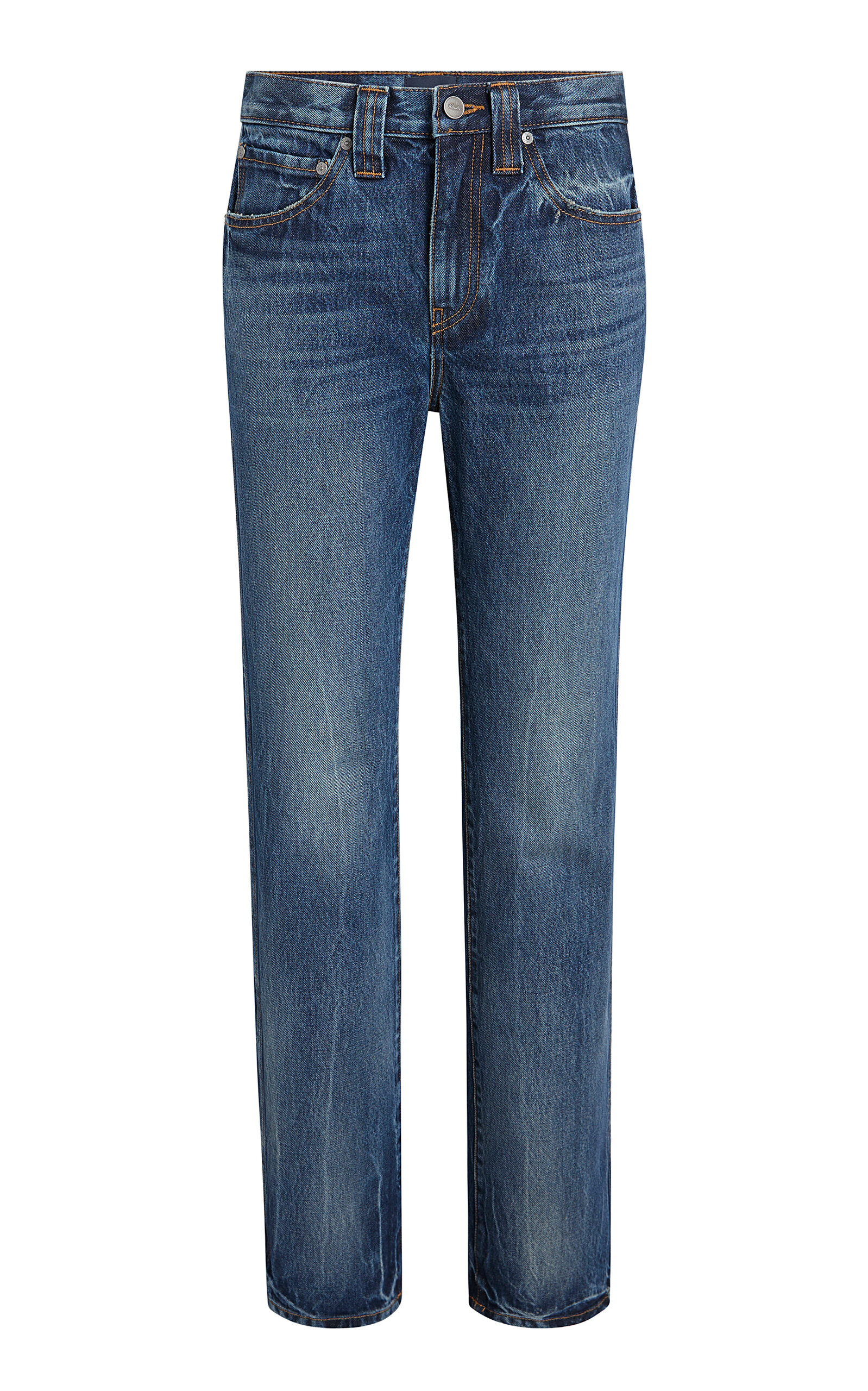 Khaite Farley Mid-Rise Straight-Leg Jeans