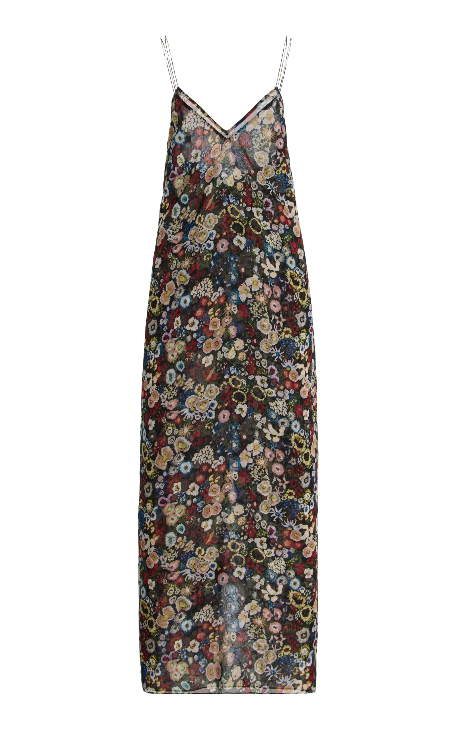 Khaite Taja Floral Silk-Chiffon Maxi Dress