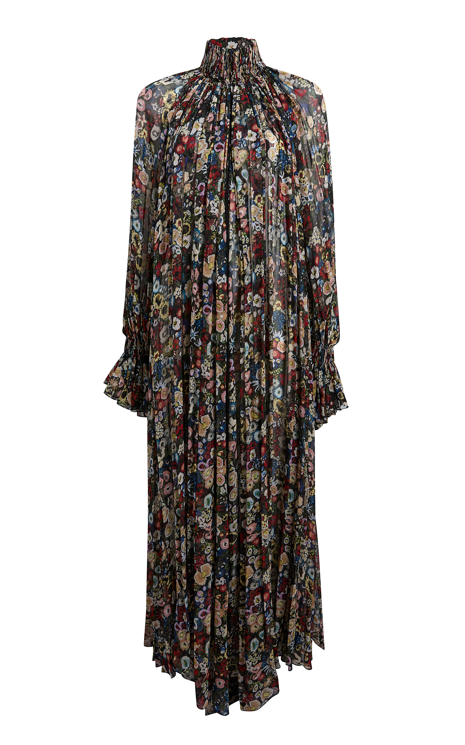 Khaite Edgar Floral Silk-Chiffon Maxi Dress