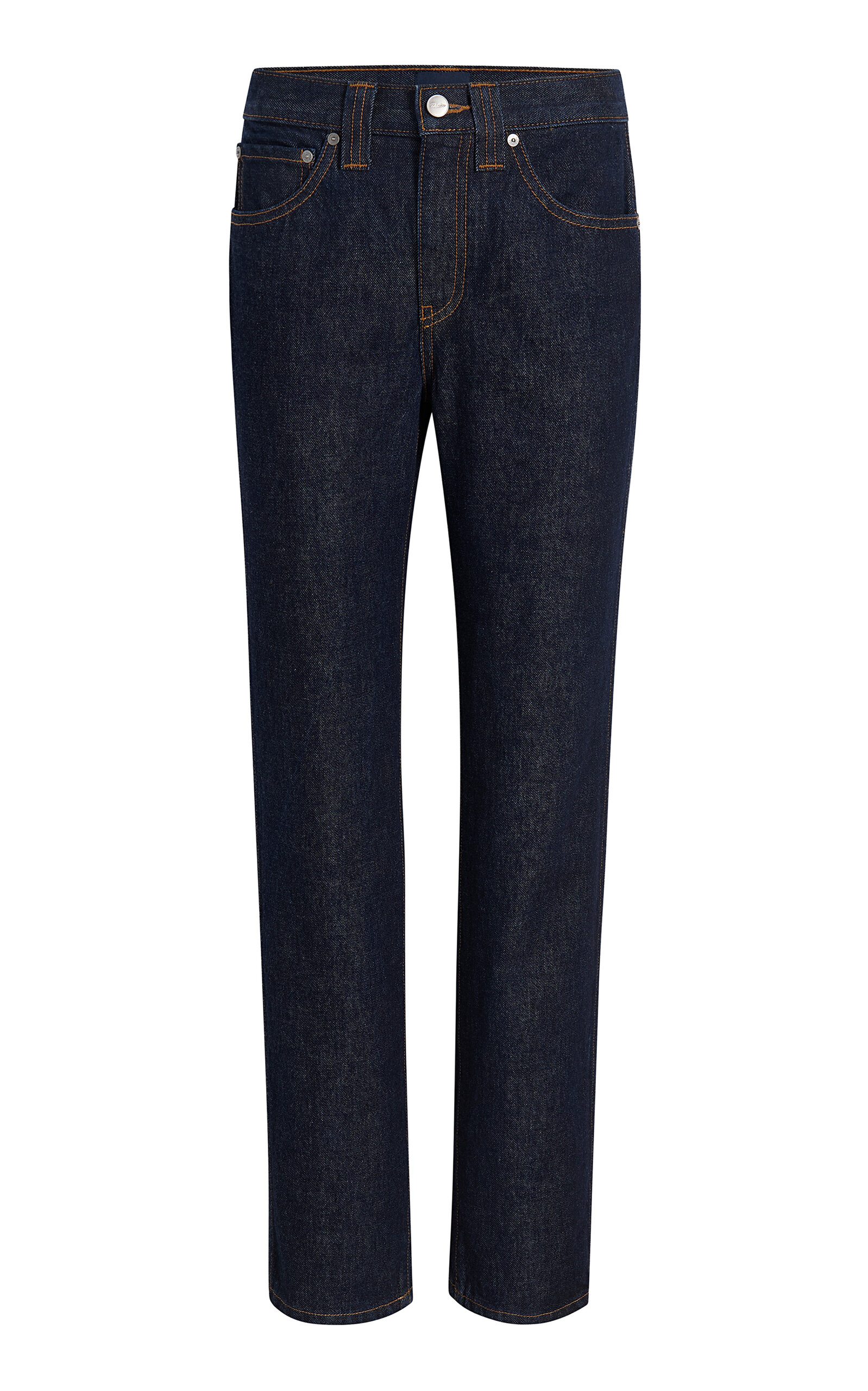 Khaite Farley Mid-Rise Straight-Leg Jeans