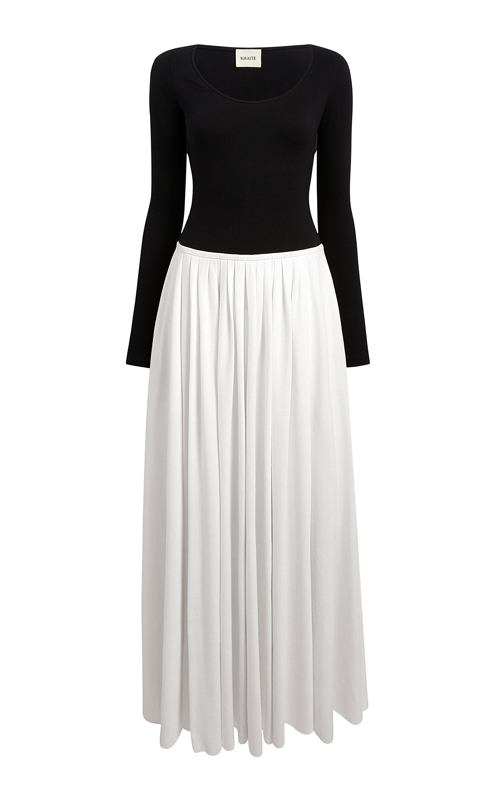 Khaite Carlotta Pleated Jersey Maxi Dress