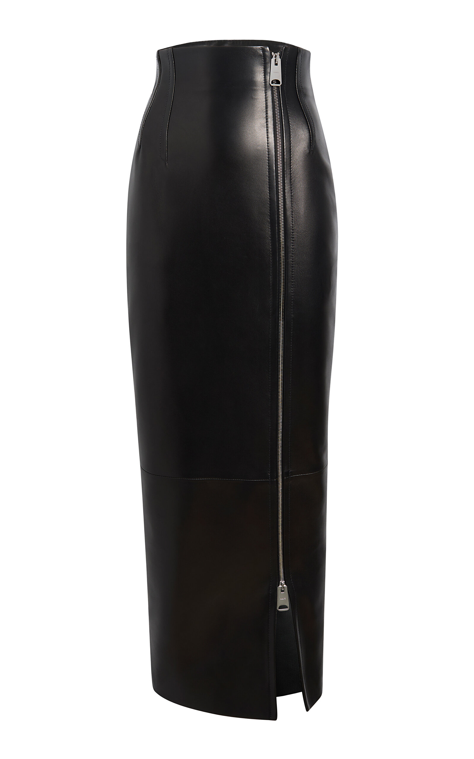Khaite Gres Plongé Leather Maxi Skirt