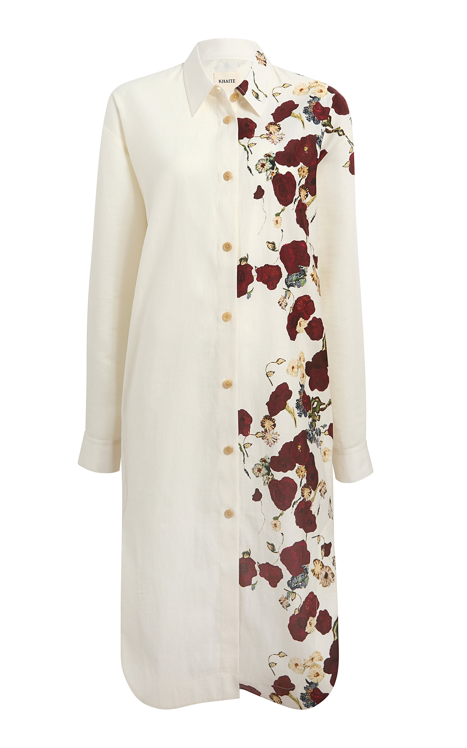 Khaite Gloria Floral Cotton-silk Organza Midi Dress