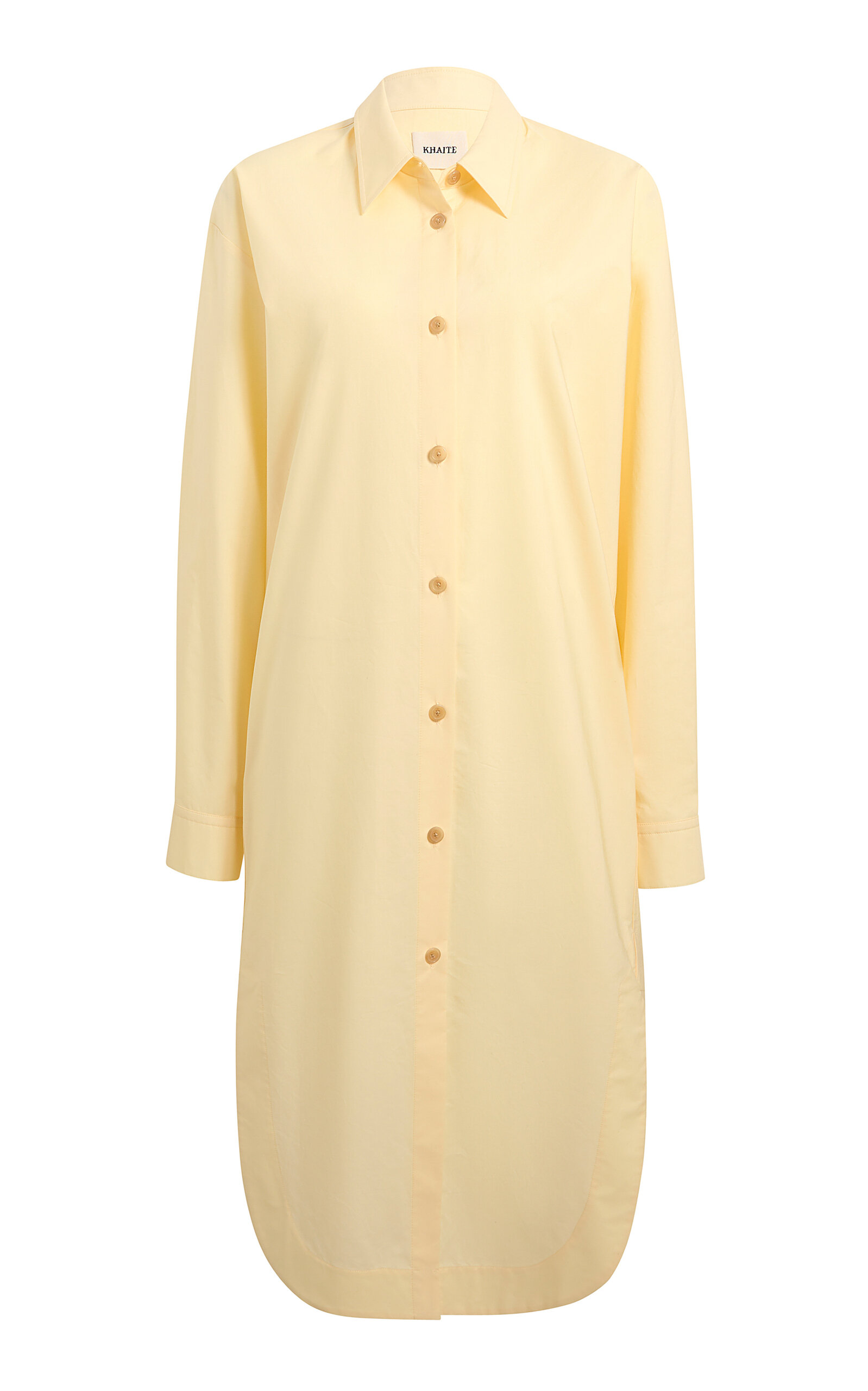 Khaite Gloria Organic-cotton Poplin Midi Dress