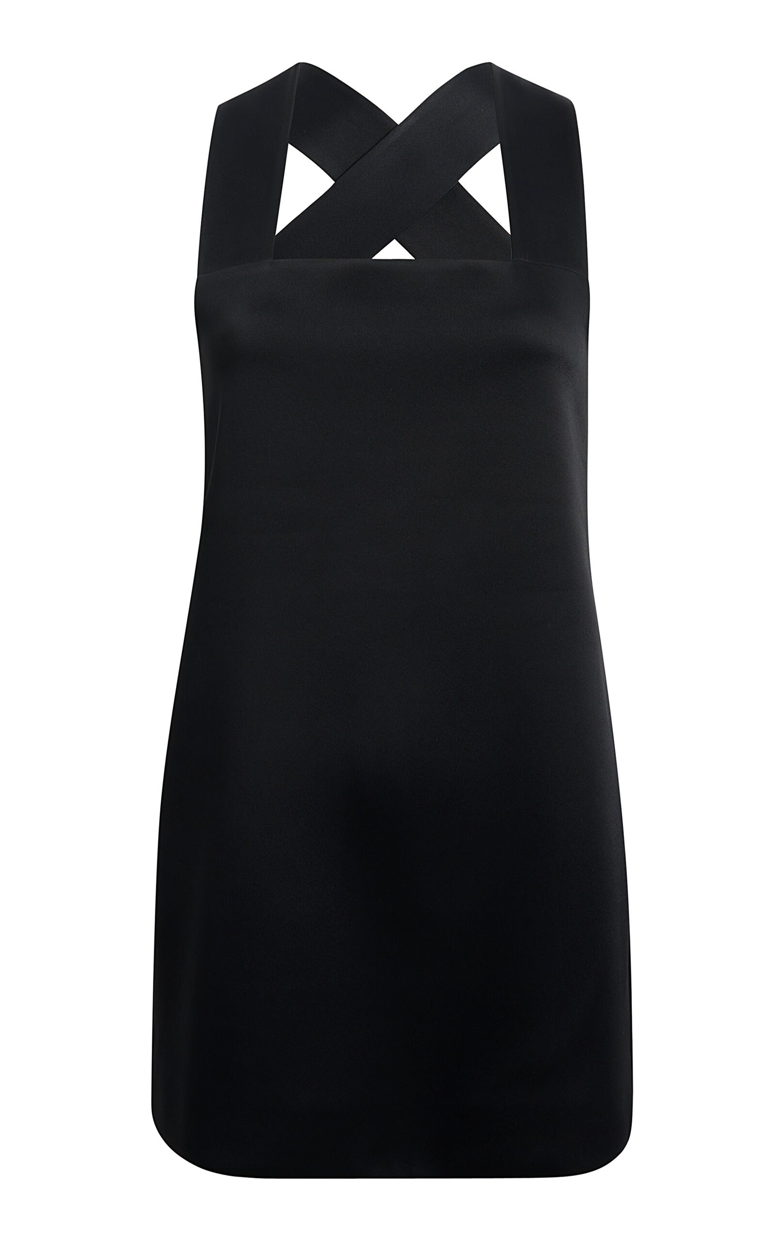 Khaite Mella Cross-Back Crepe-Satin Mini Dress