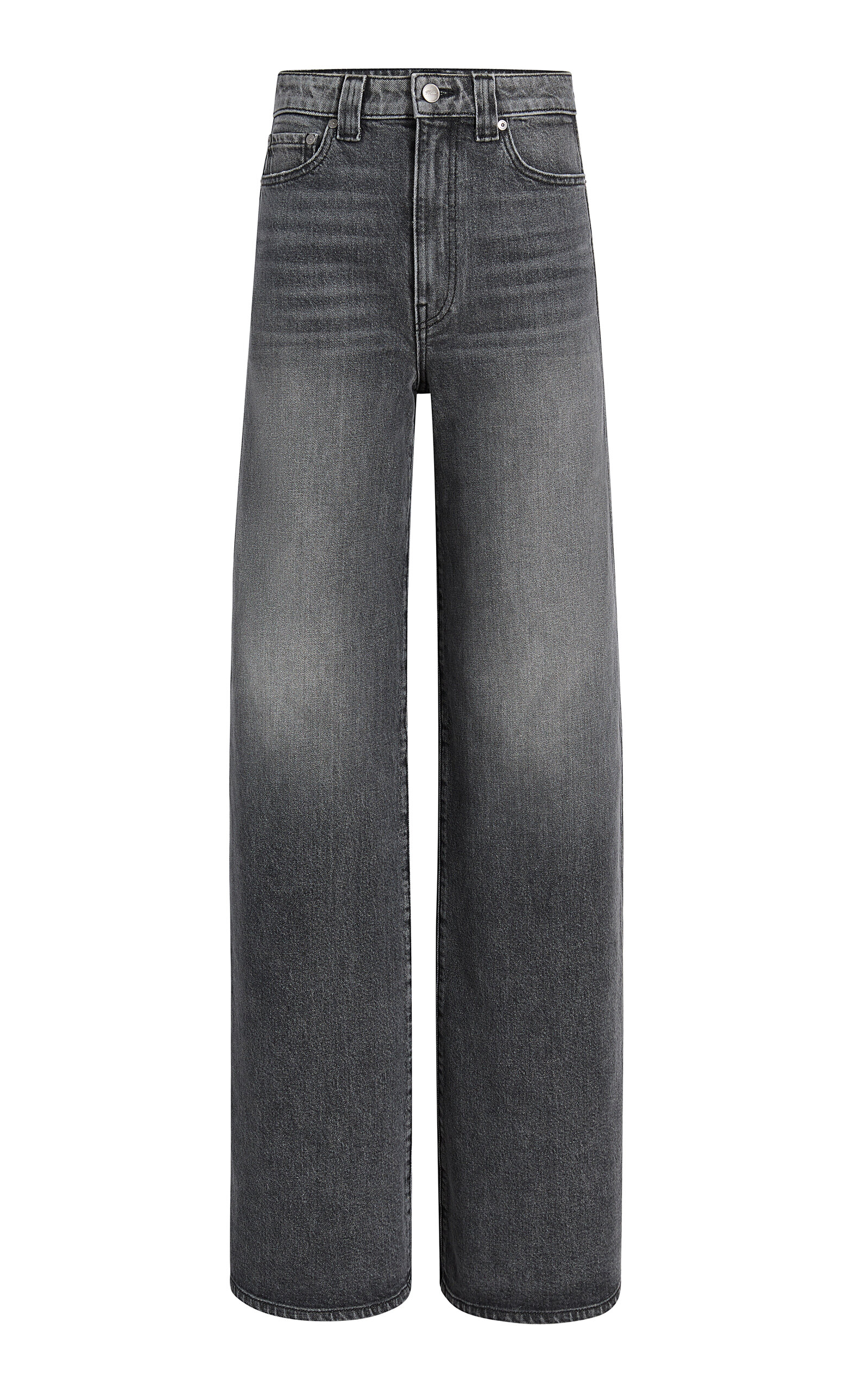 Khaite Dane Mid-Rise Stretch Denim Wide-Leg Jeans
