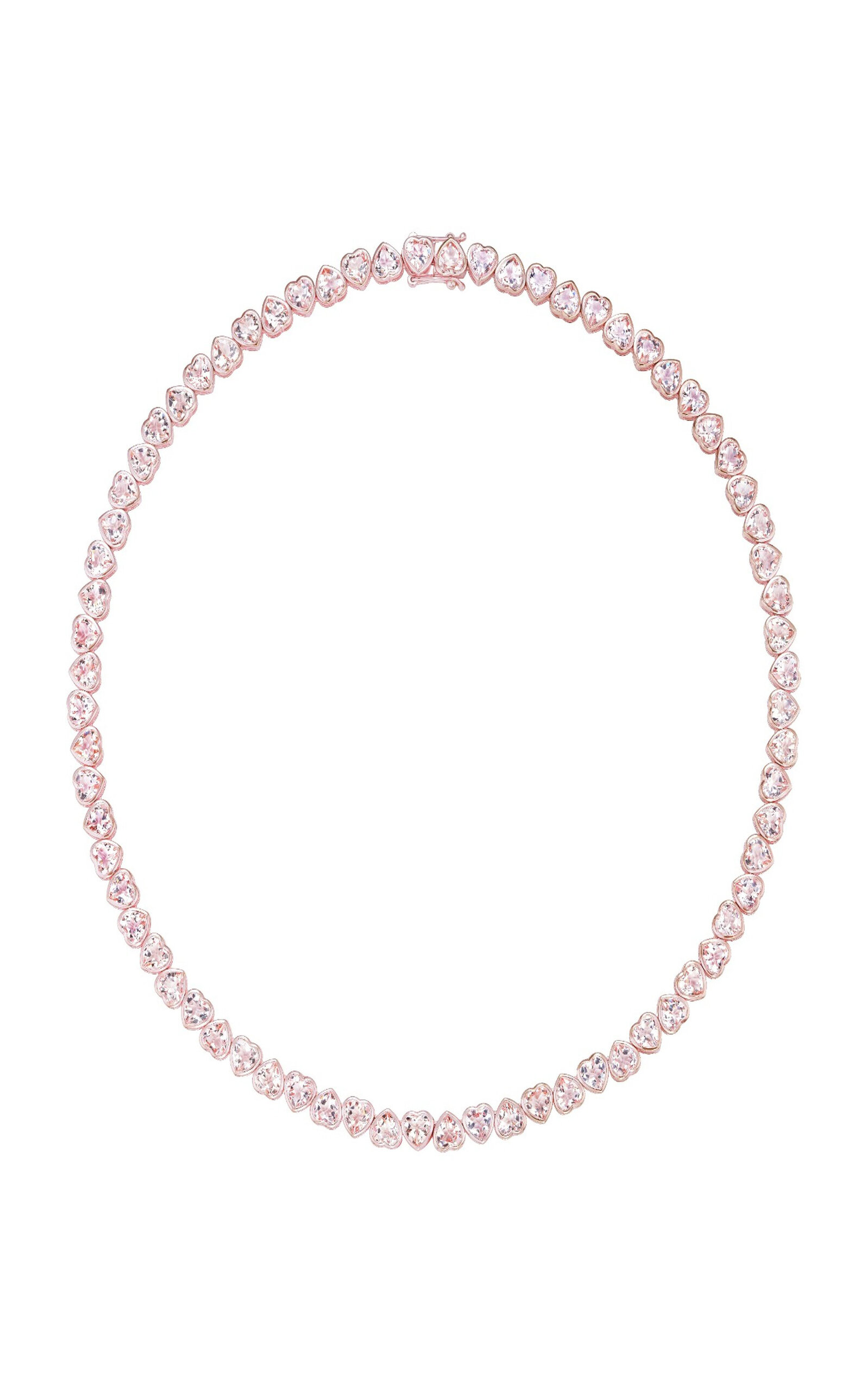 18K White Gold Morganite Necklace