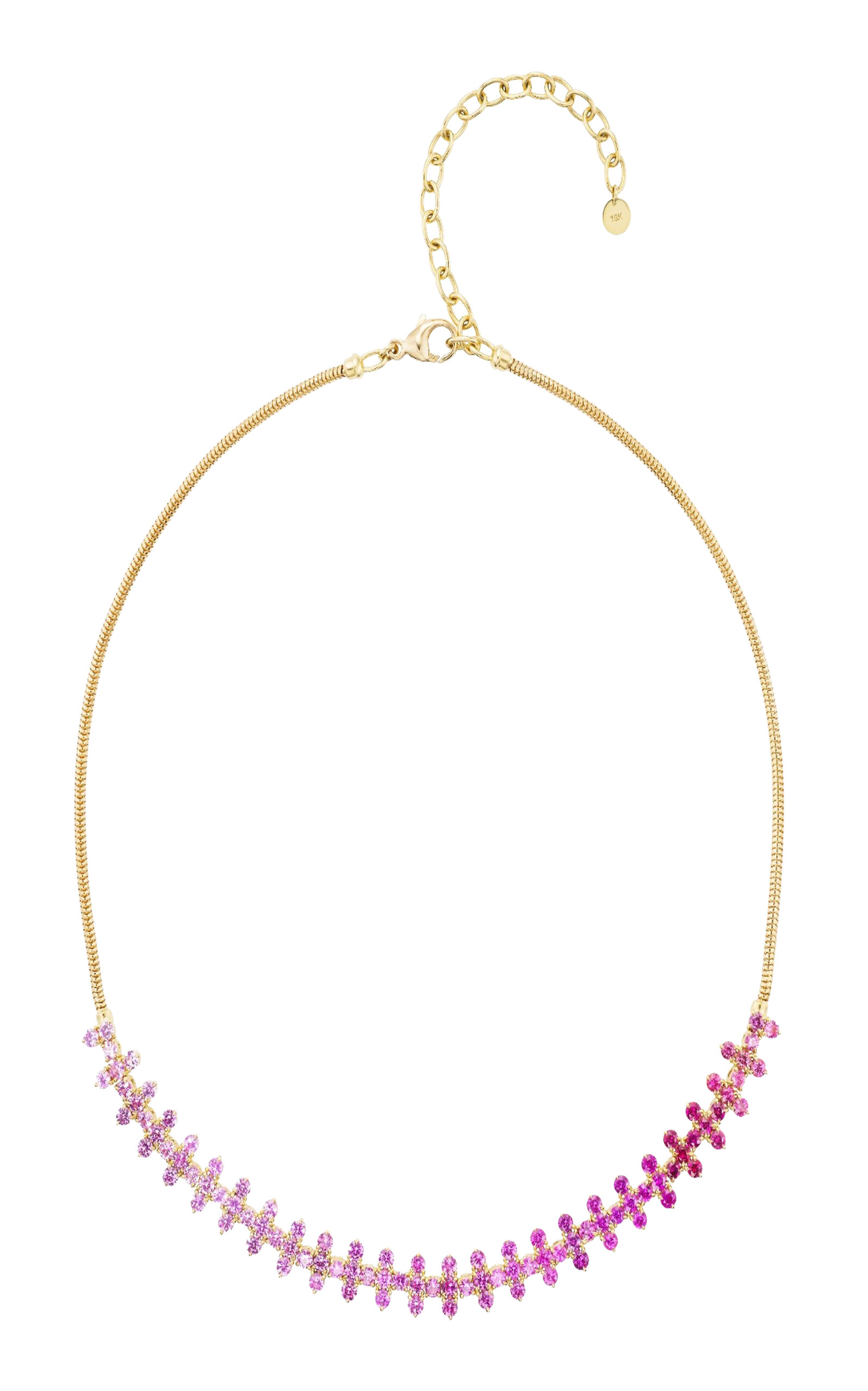 Flora 18K Yellow Gold Sapphire Necklace