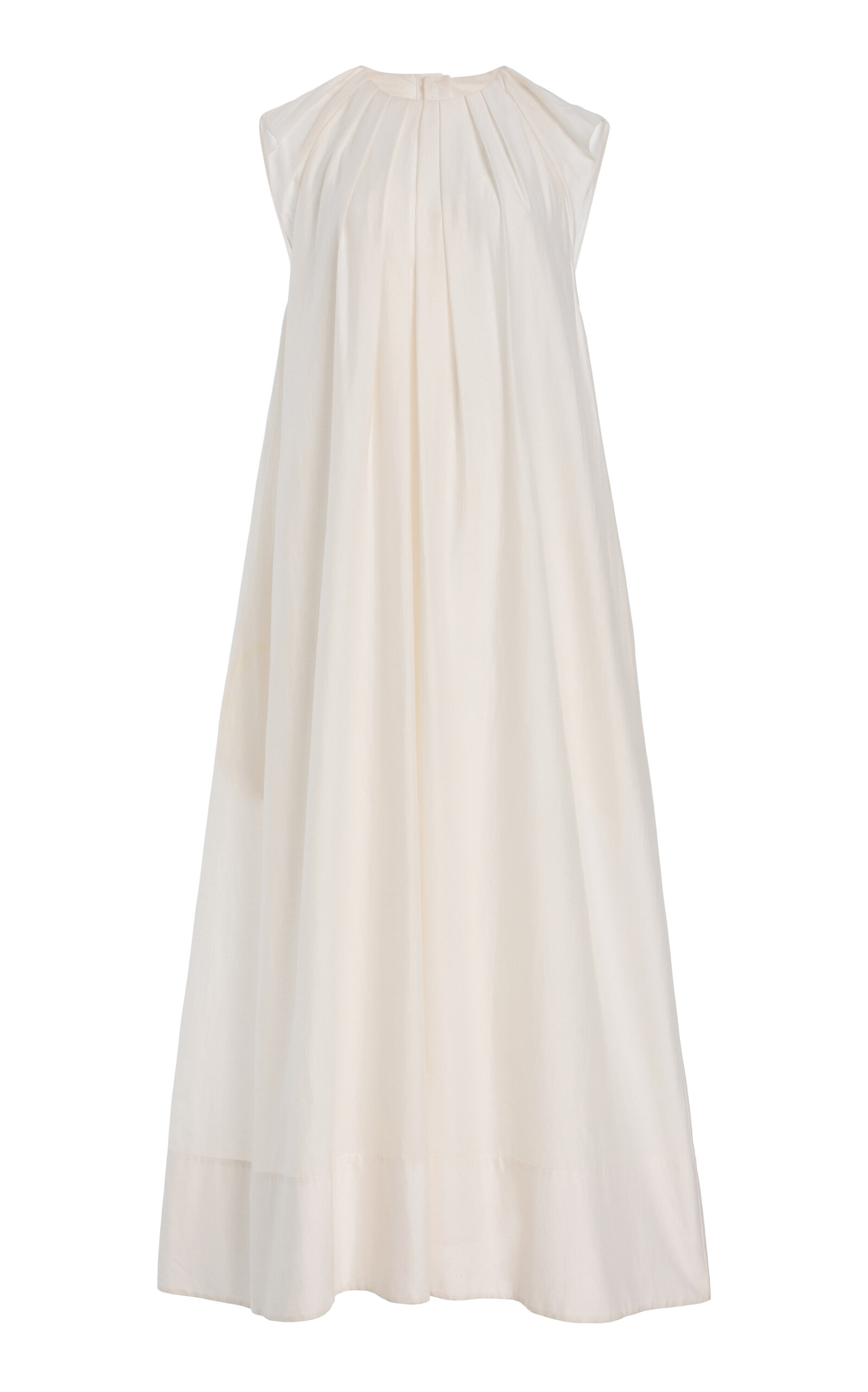 TWP Summer Cotton-Silk Gown - Ivory