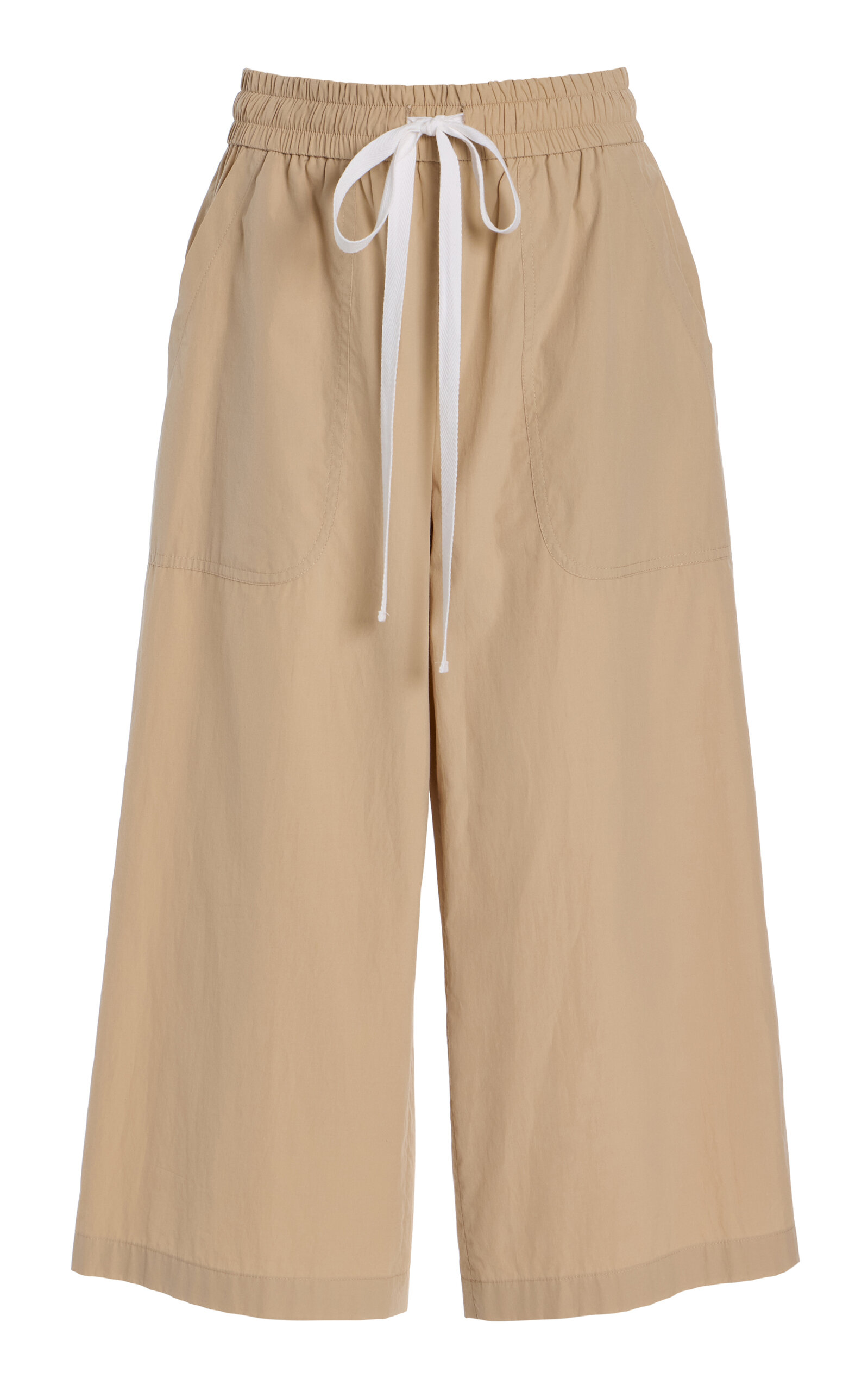 TWP Cropped Main St Cotton-Poplin Pants - Khaki - XXS