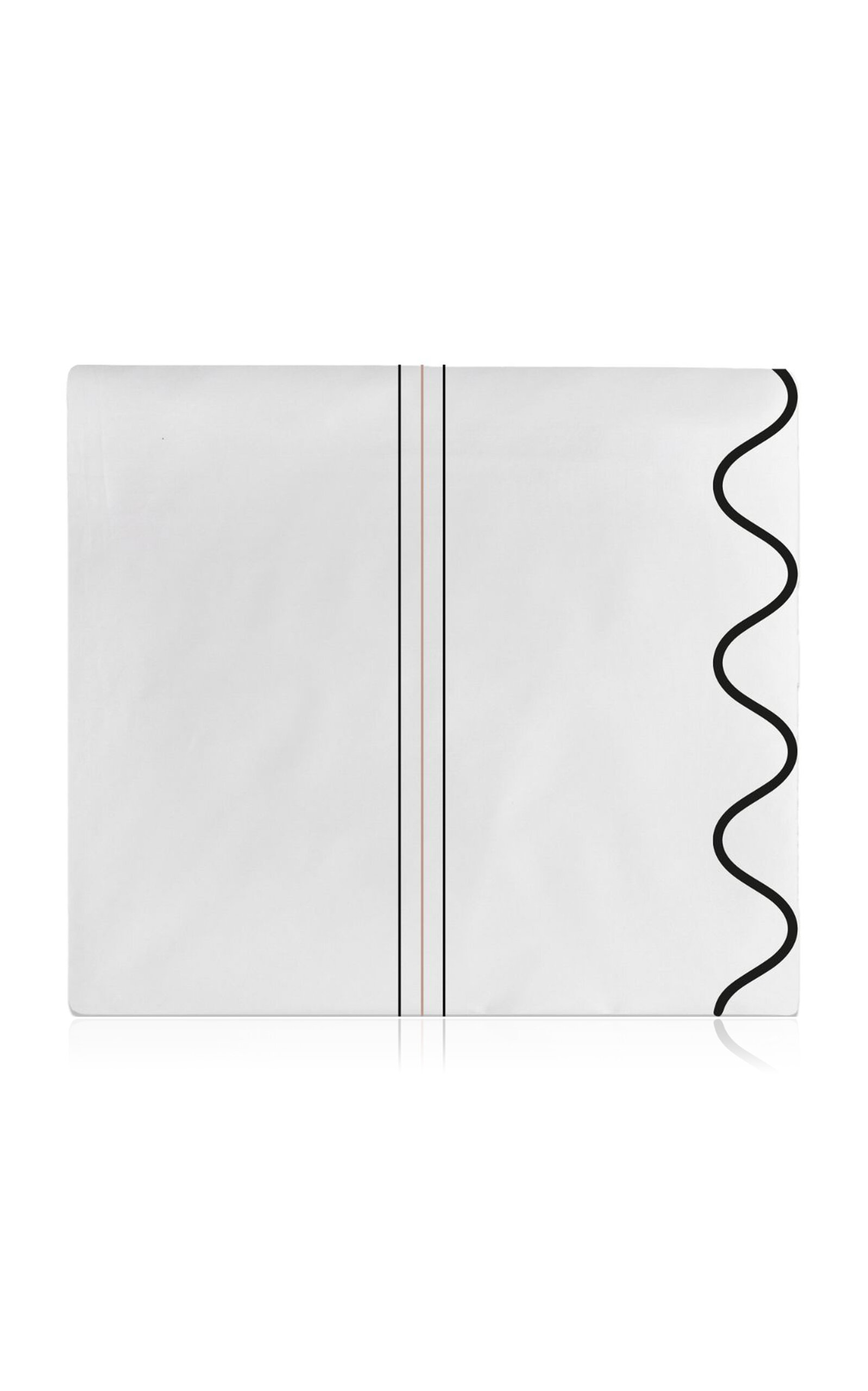 The Lino 3 Lines And Waves Cotton Percal Twin Top Sheet In Pink