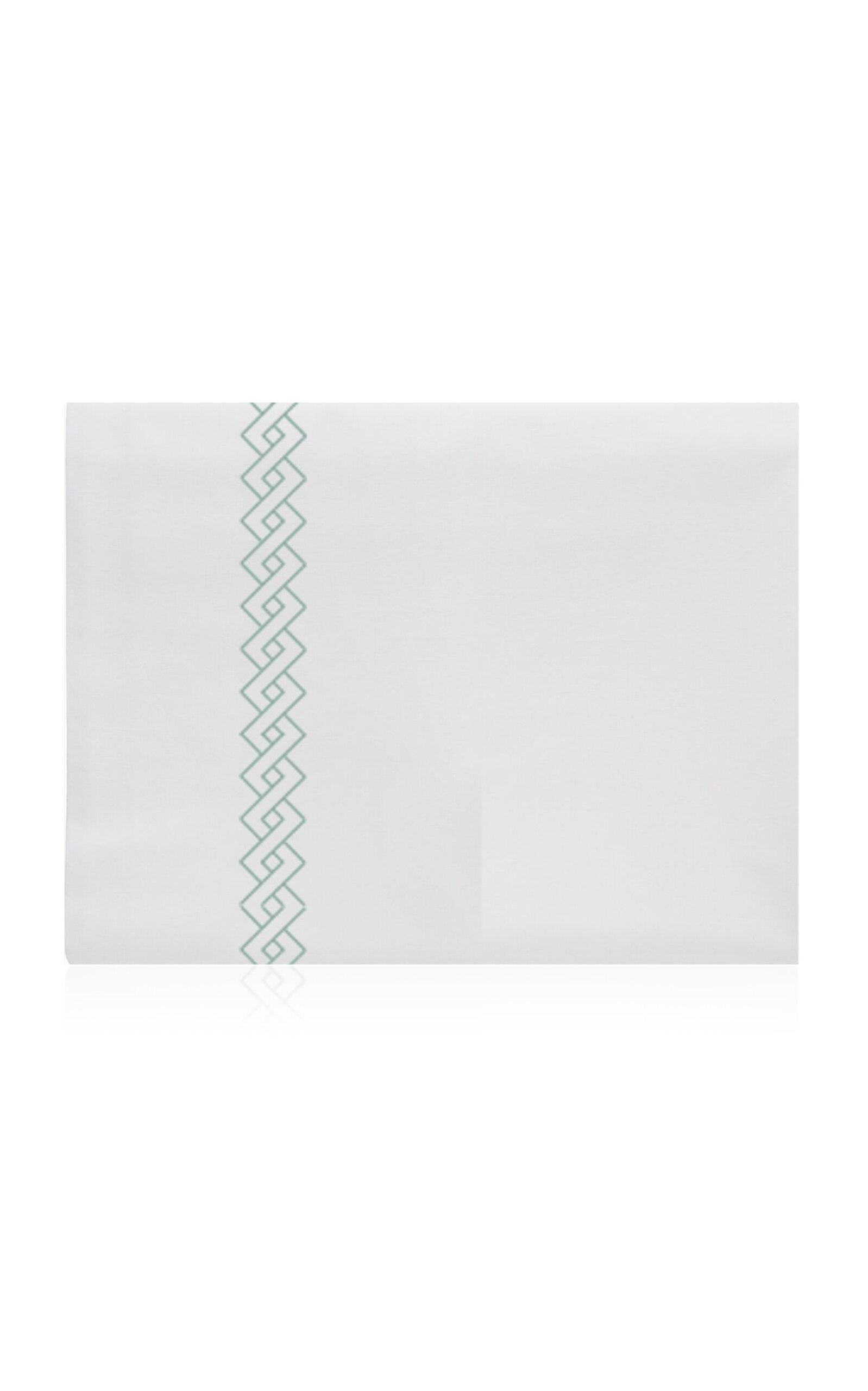 The Lino Romano Cotton Percal King Top Sheet In Green