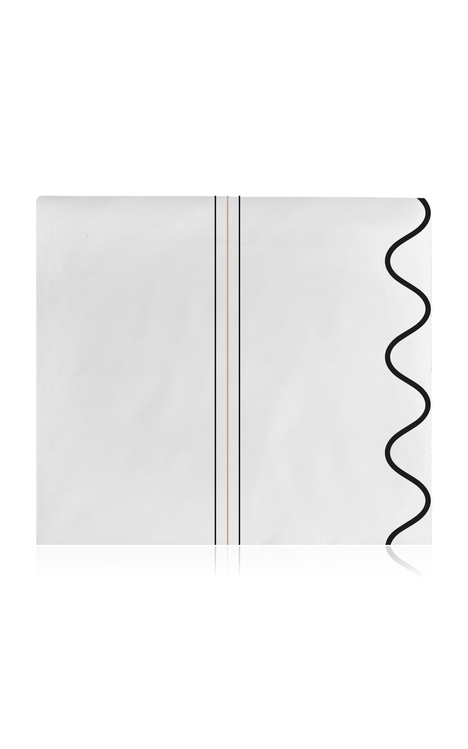The Lino 3 Lines And Waves Cotton Percal King Top Sheet In Pink