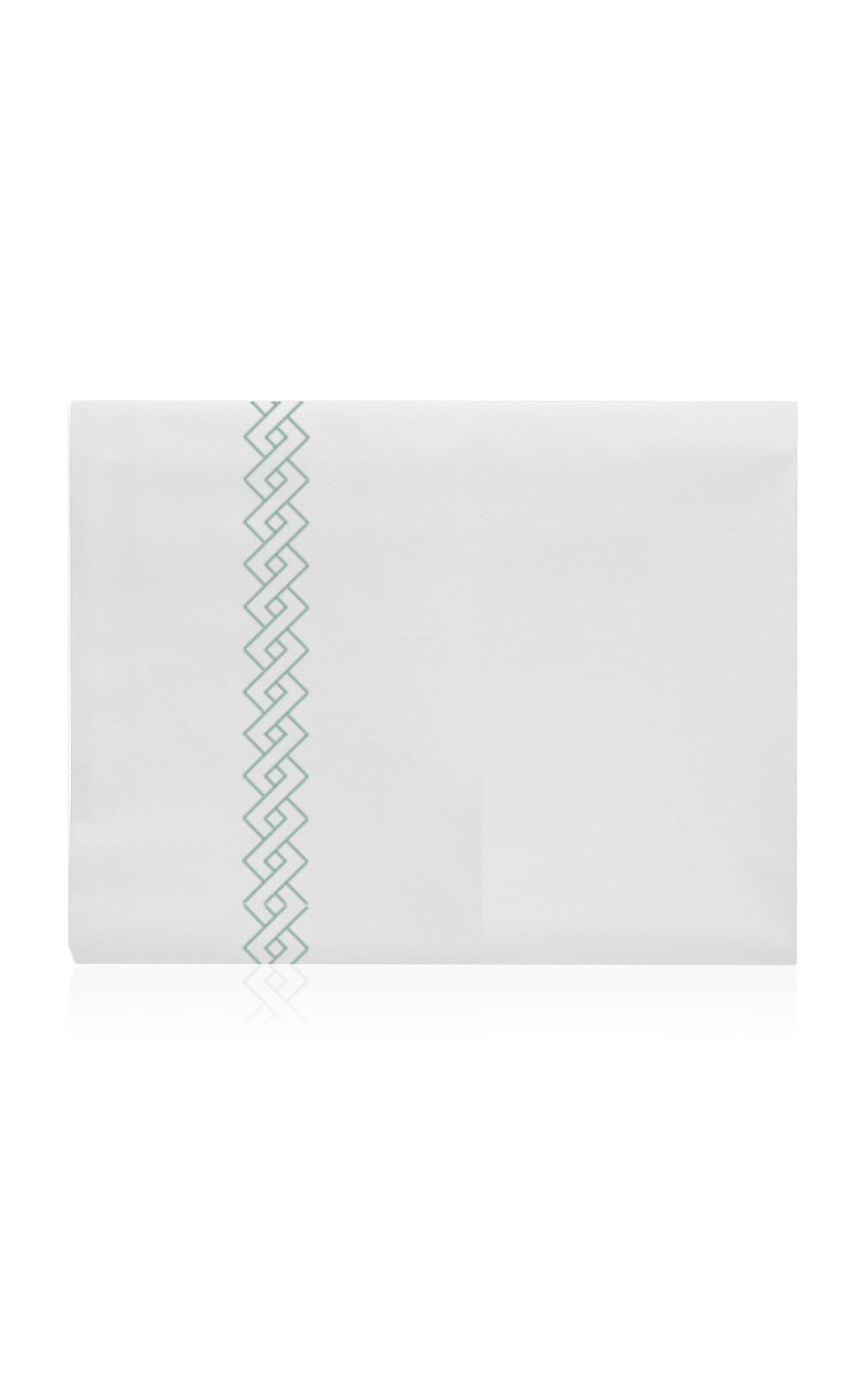 The Lino Romano Cotton Percal Twin Top Sheet In White