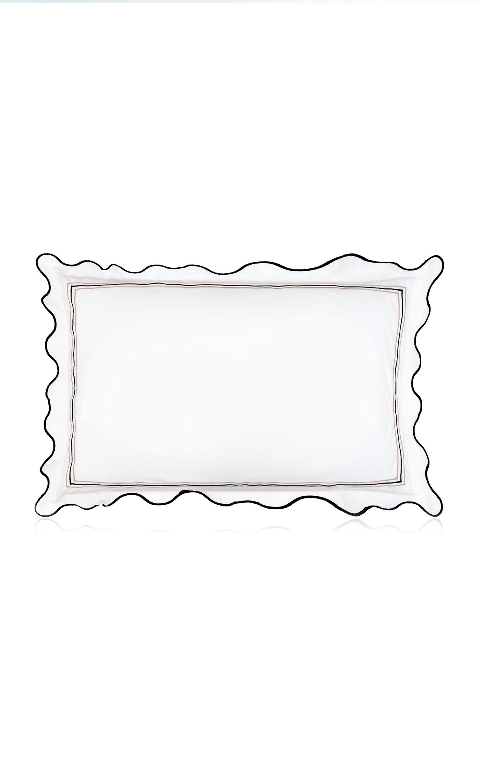 The Lino 3 Lines And Waves Cotton Percal King Pillows In Pink
