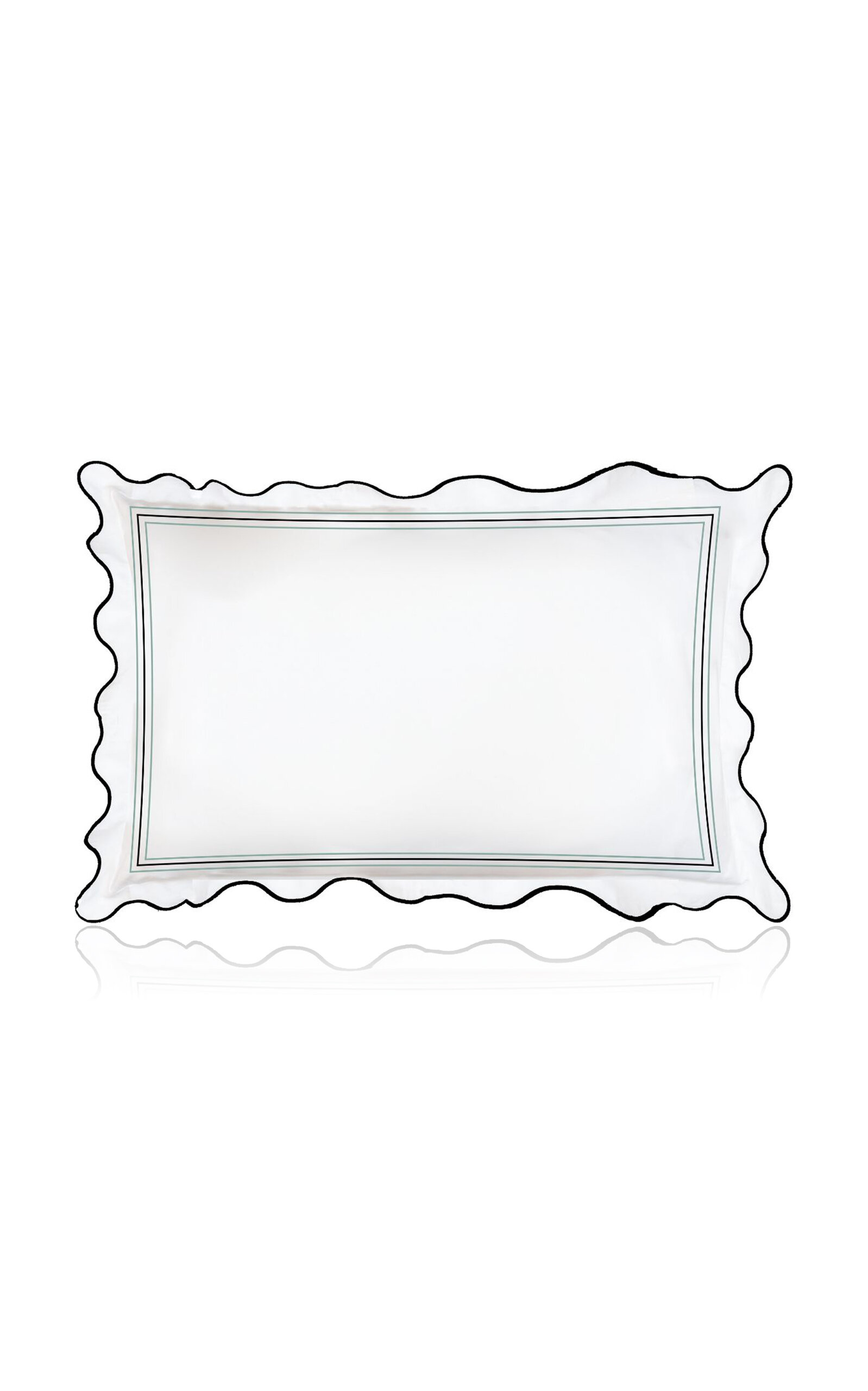 THE LINO 3 Lines and Waves Cotton Percal Standard Shams - Pink