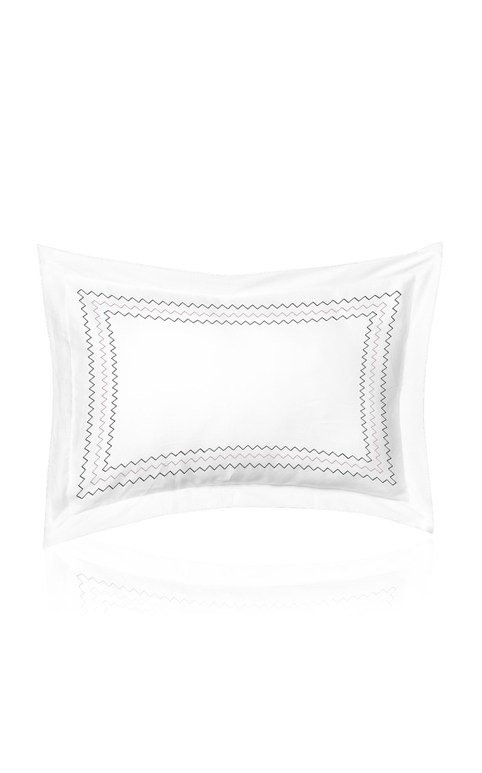 The Lino Zig Zag Cotton Percal Shams In Pink