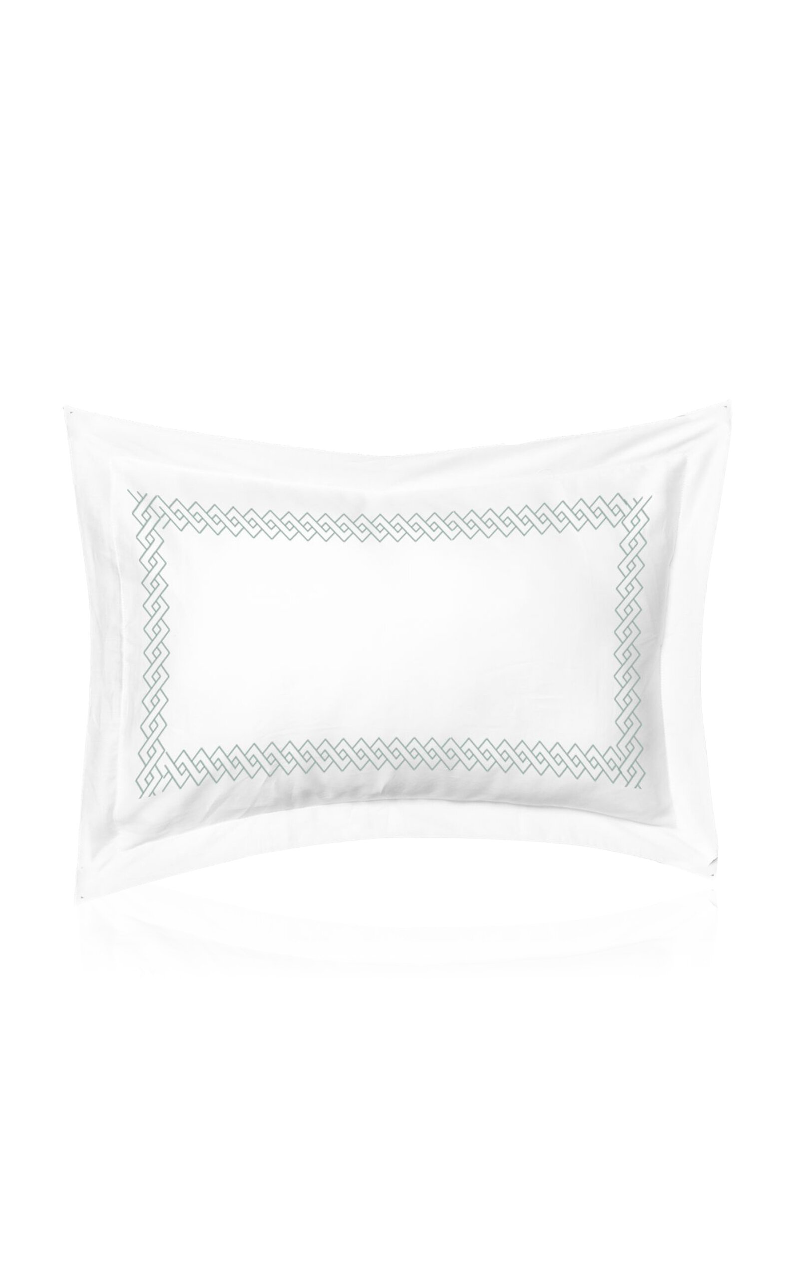 THE LINO Romano Cotton Percal Standard Shams - Green