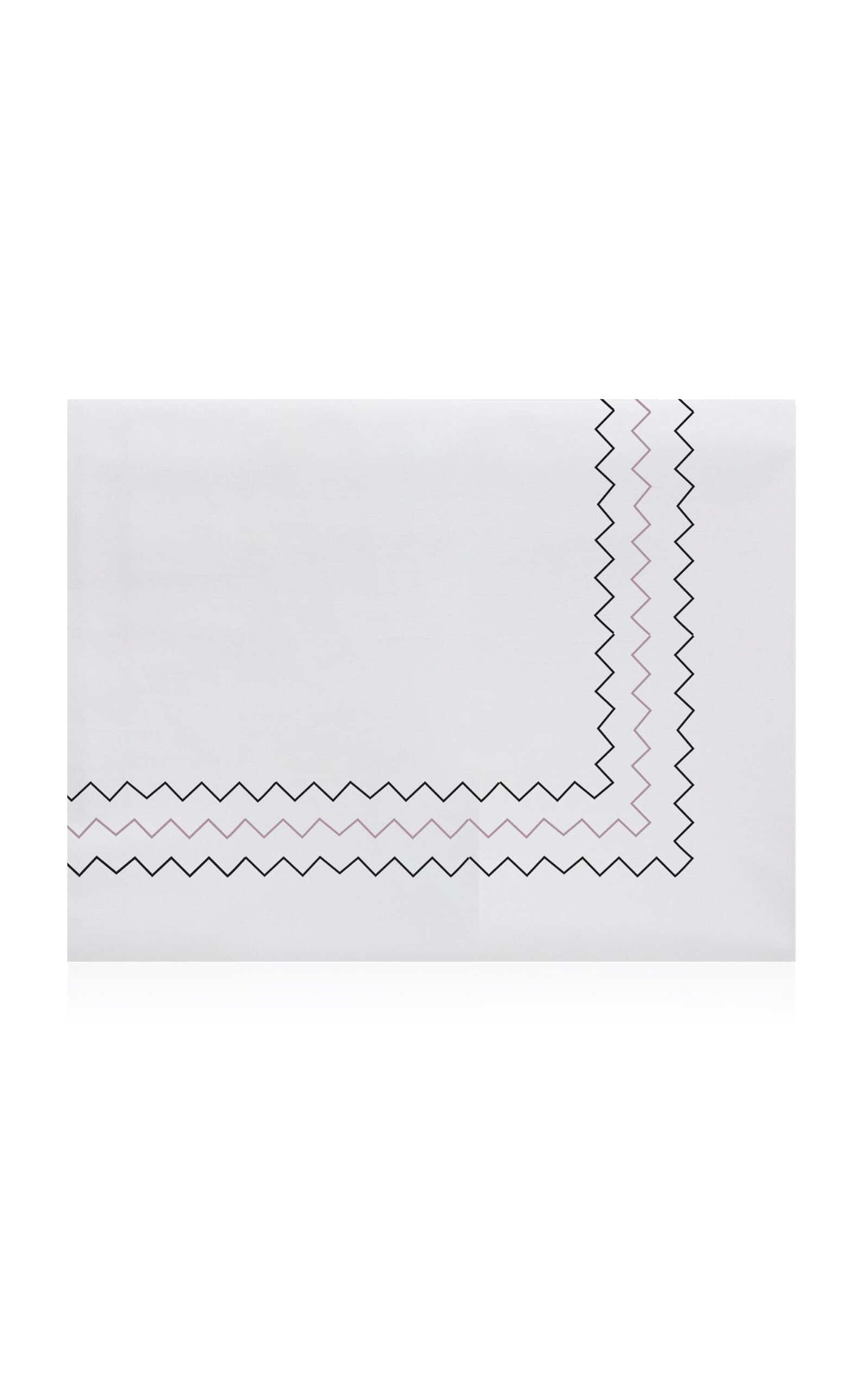 The Lino Zig Zag Cotton Percal Twin Duvet In Pink