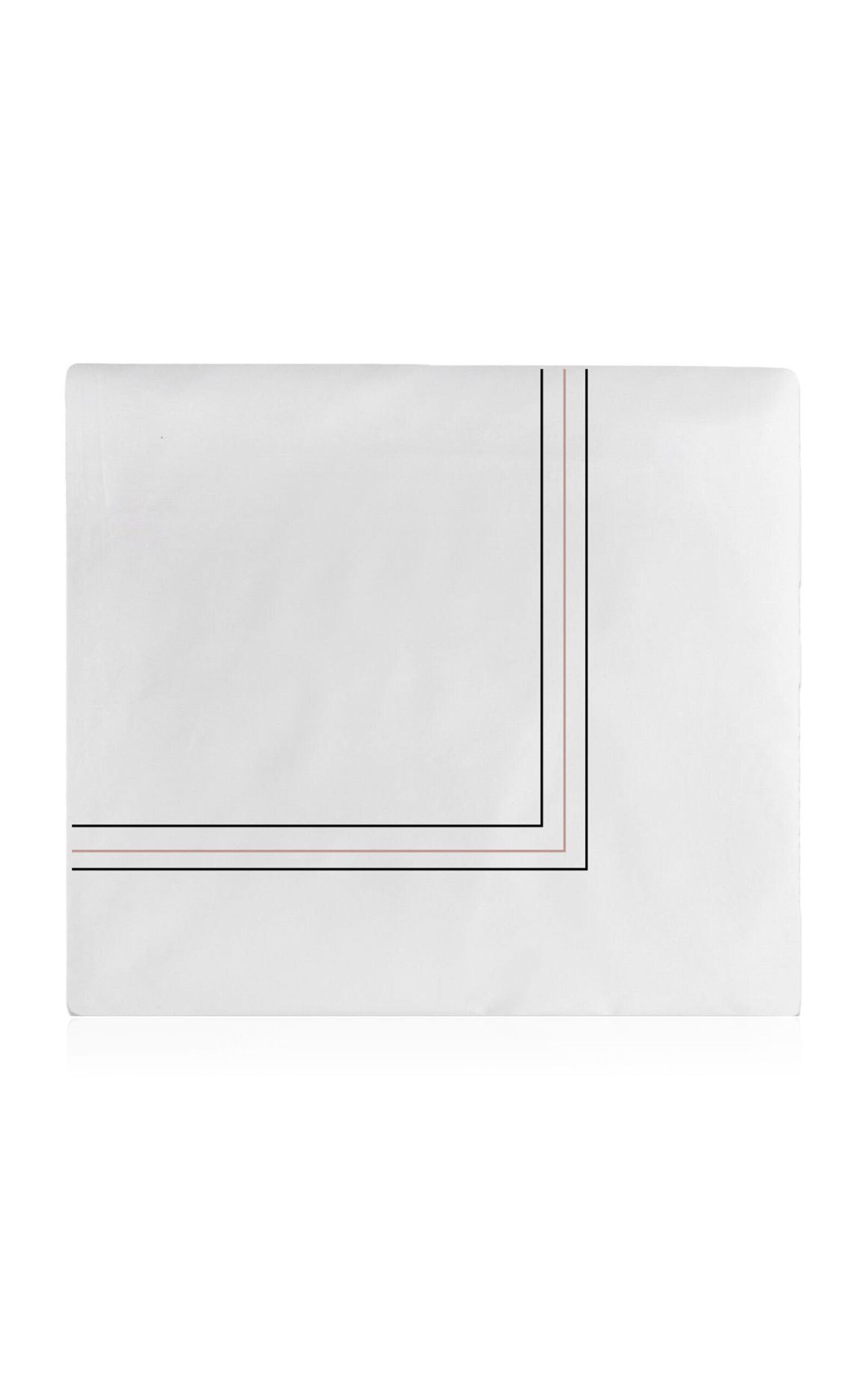 THE LINO 3 Lines and waves Cotton Percal Twin Duvet - Pink