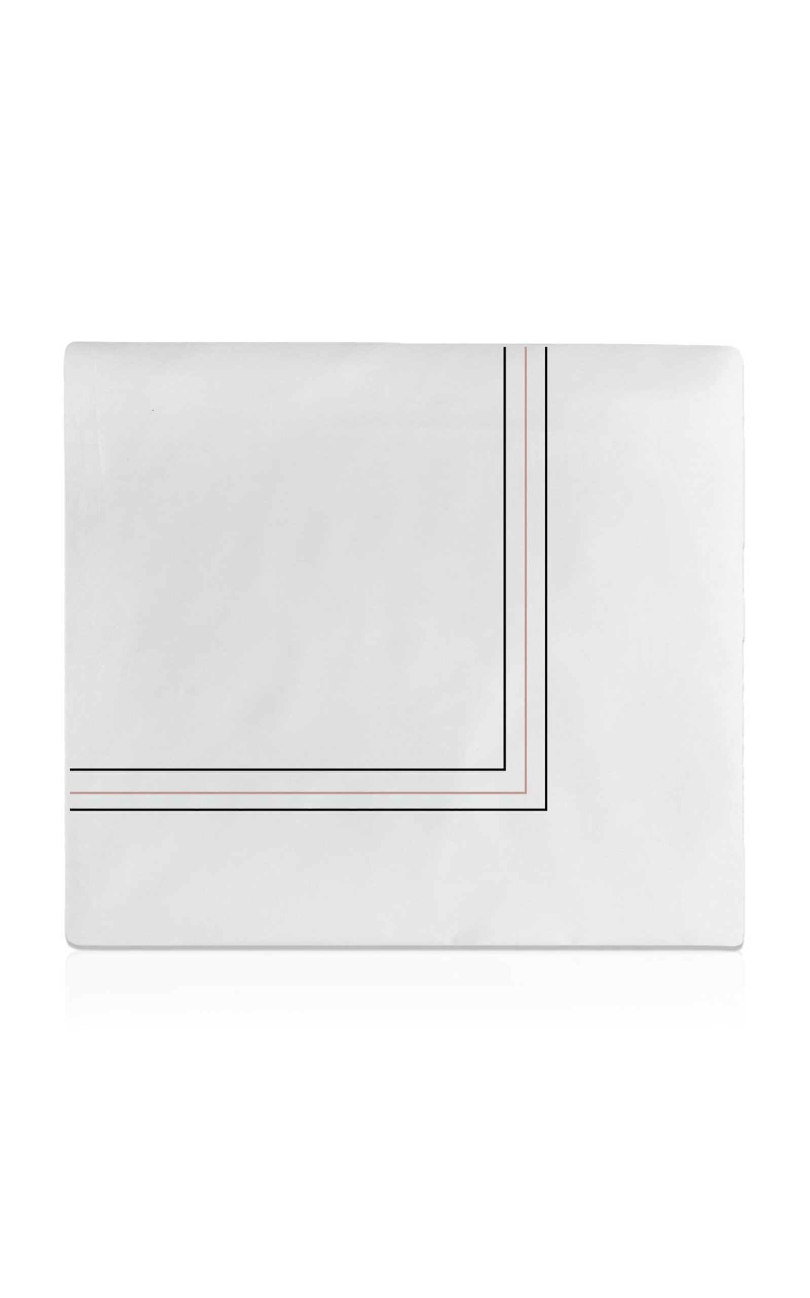 THE LINO 3 Lines and Waves Cotton Percal King Duvet - Green