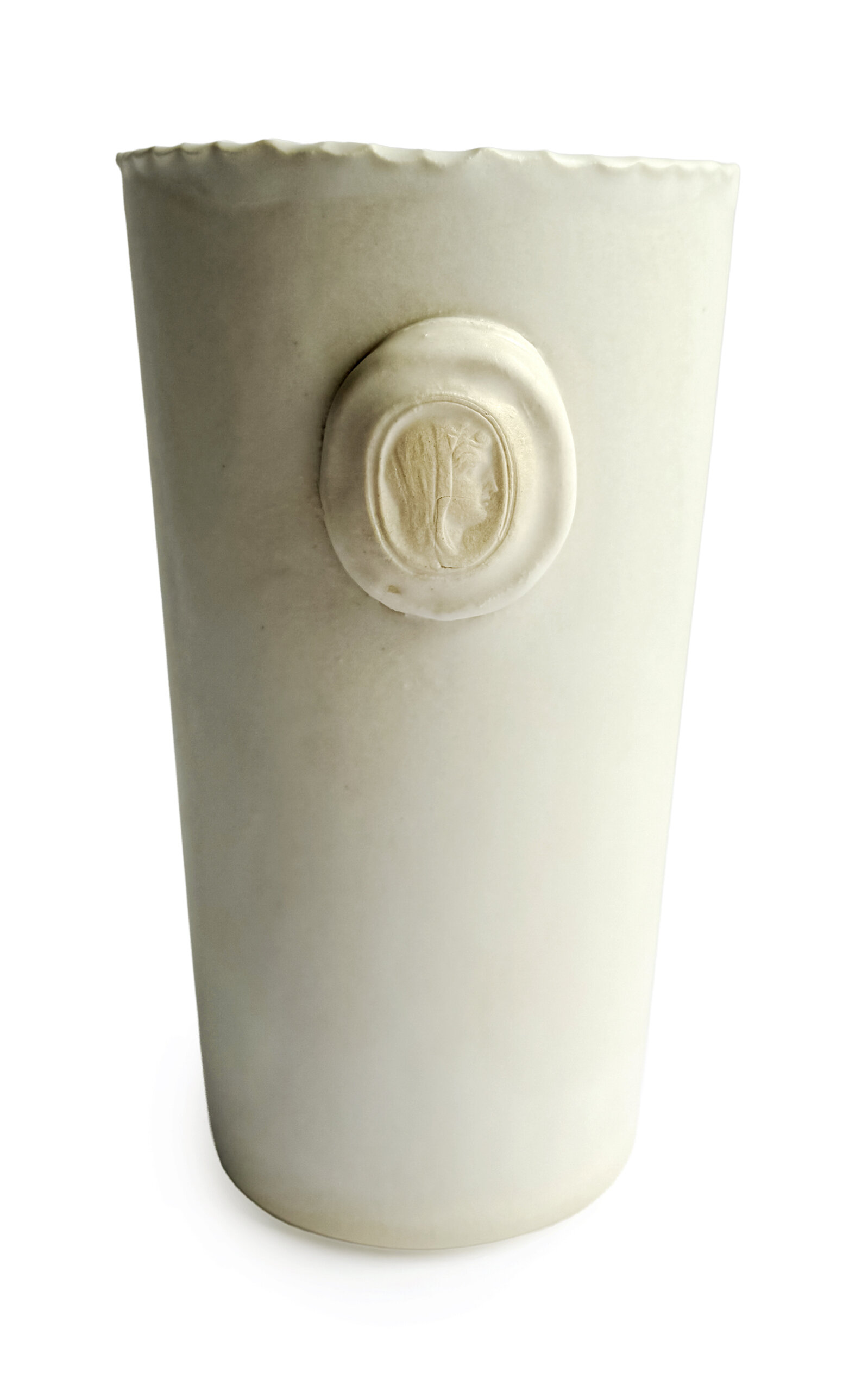Jeanette Morrow Heather Vase - White