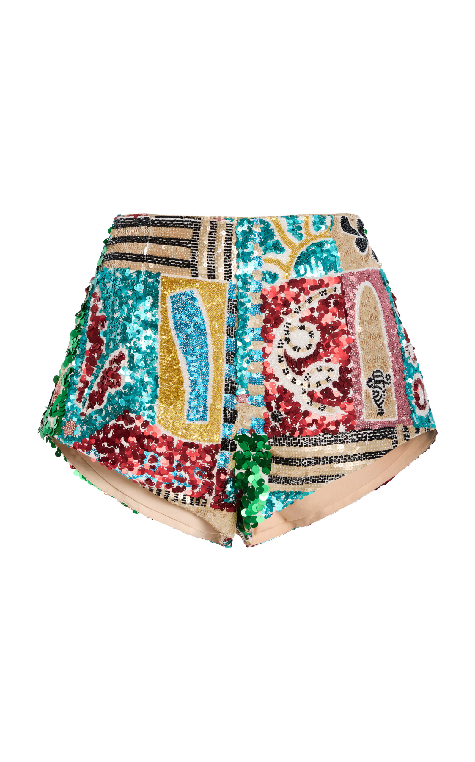 ALÉMAIS Jazz Embellished Linen Corset Shorts