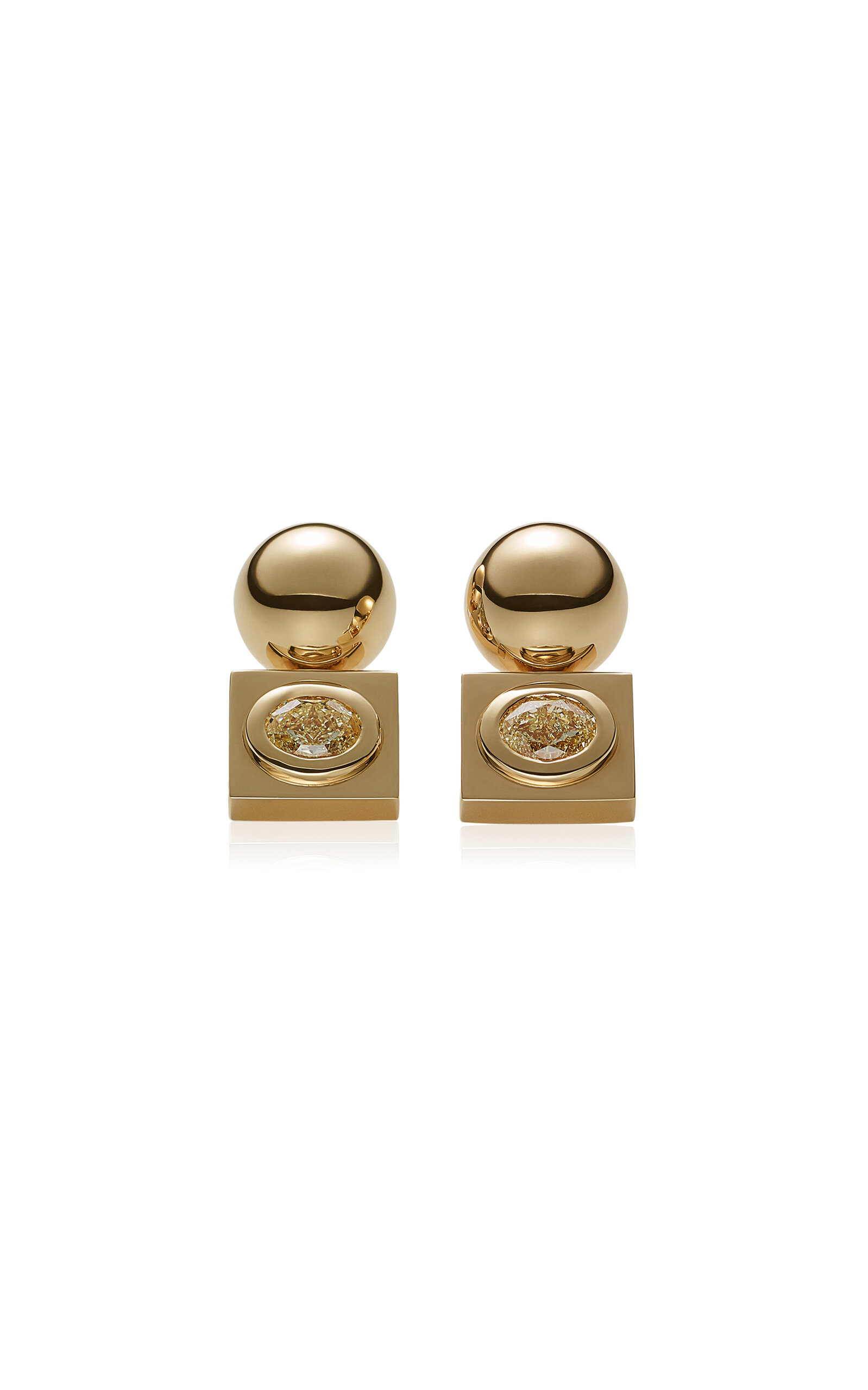 18k Yellow Gold Maru Earrings