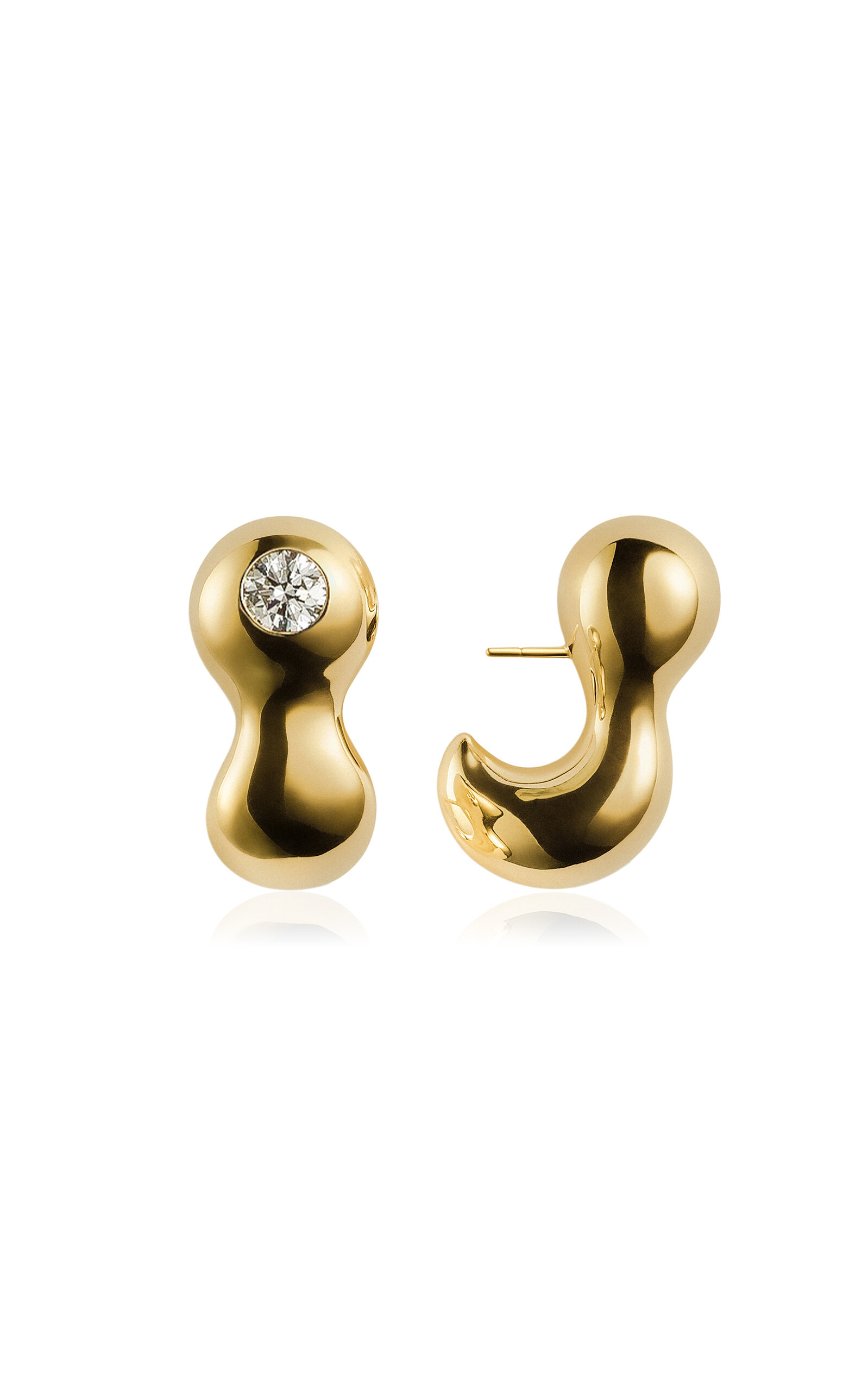 18k Yellow Gold Mochi Diamond Earrings