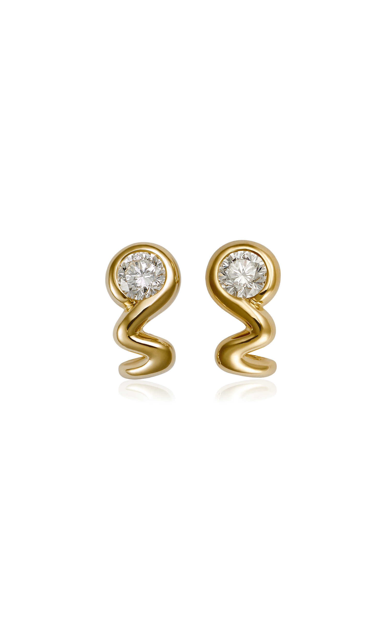 18k Yellow Gold Suzanne Earrings Diamond