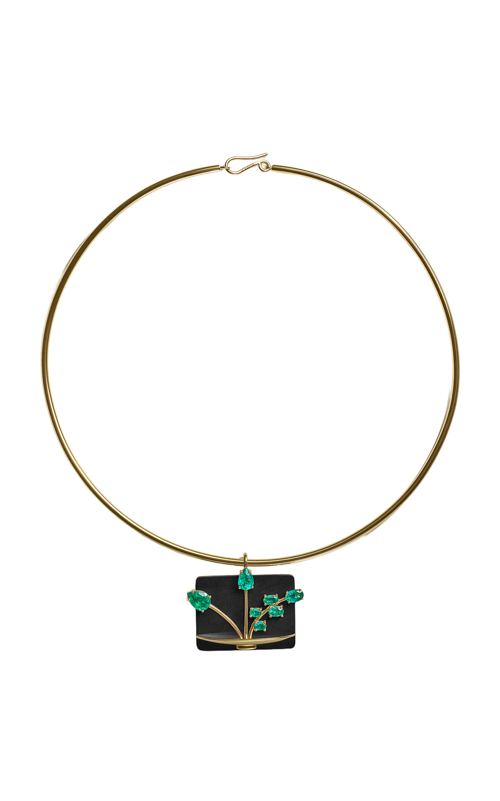 18k Yellow Gold Ikebana Pendant