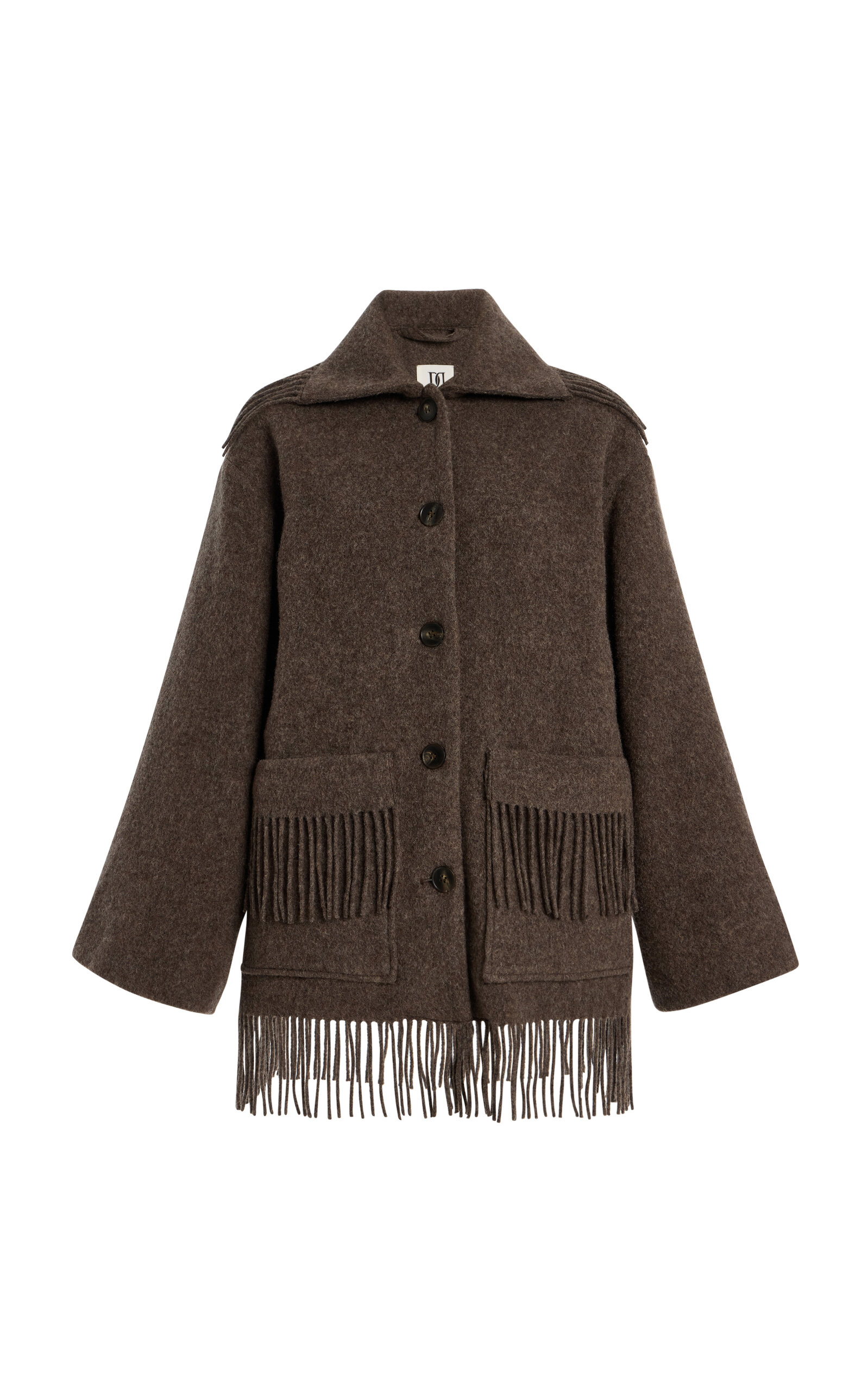 By Malene Birger Boloune Fringed Wool Coat